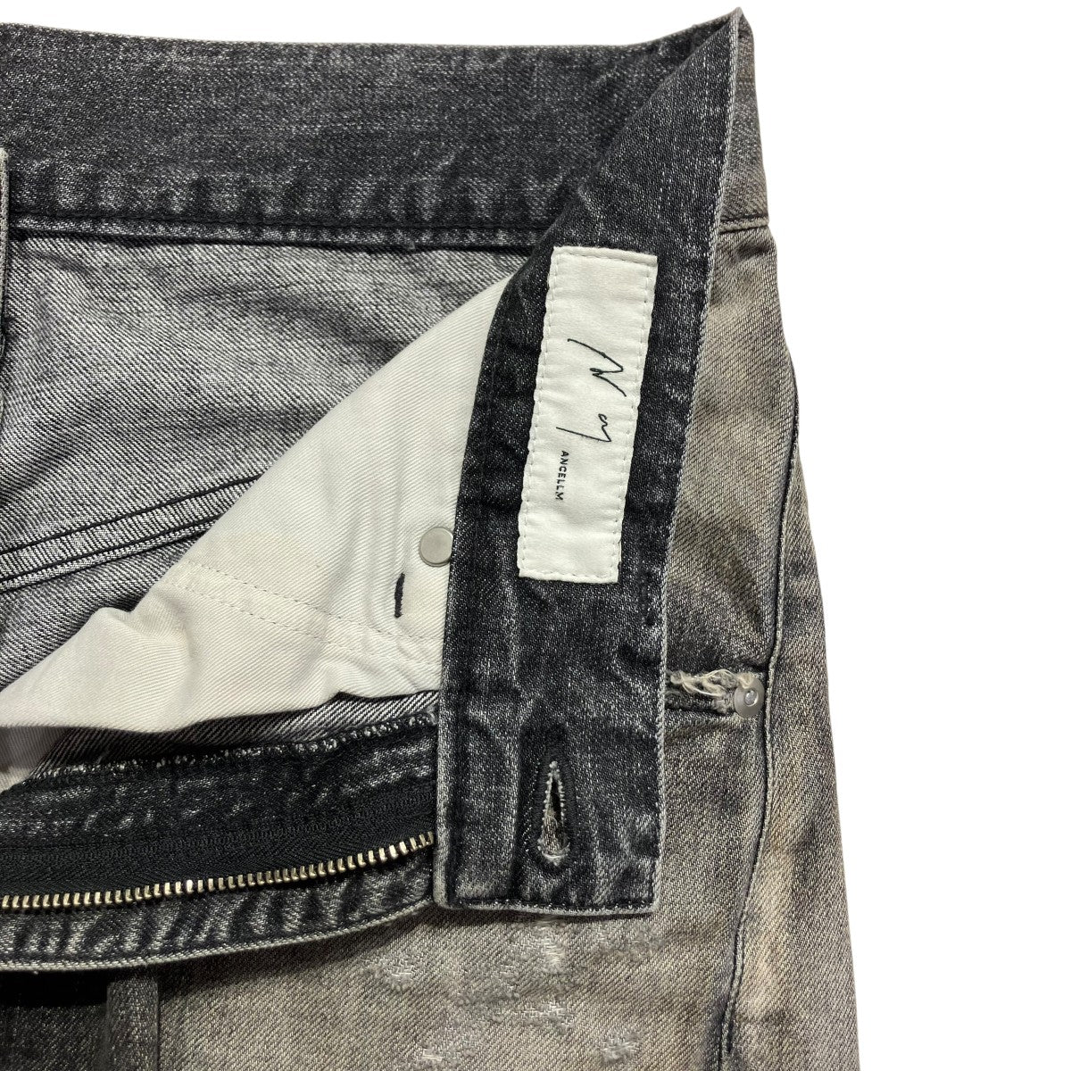 パンツ ancellm 25ss DAMAGE WIDE 5P DENIM PANTS ANCELLM | アンセルム DAMAGE WIDE 5P DENIM PANTS(INDIGO