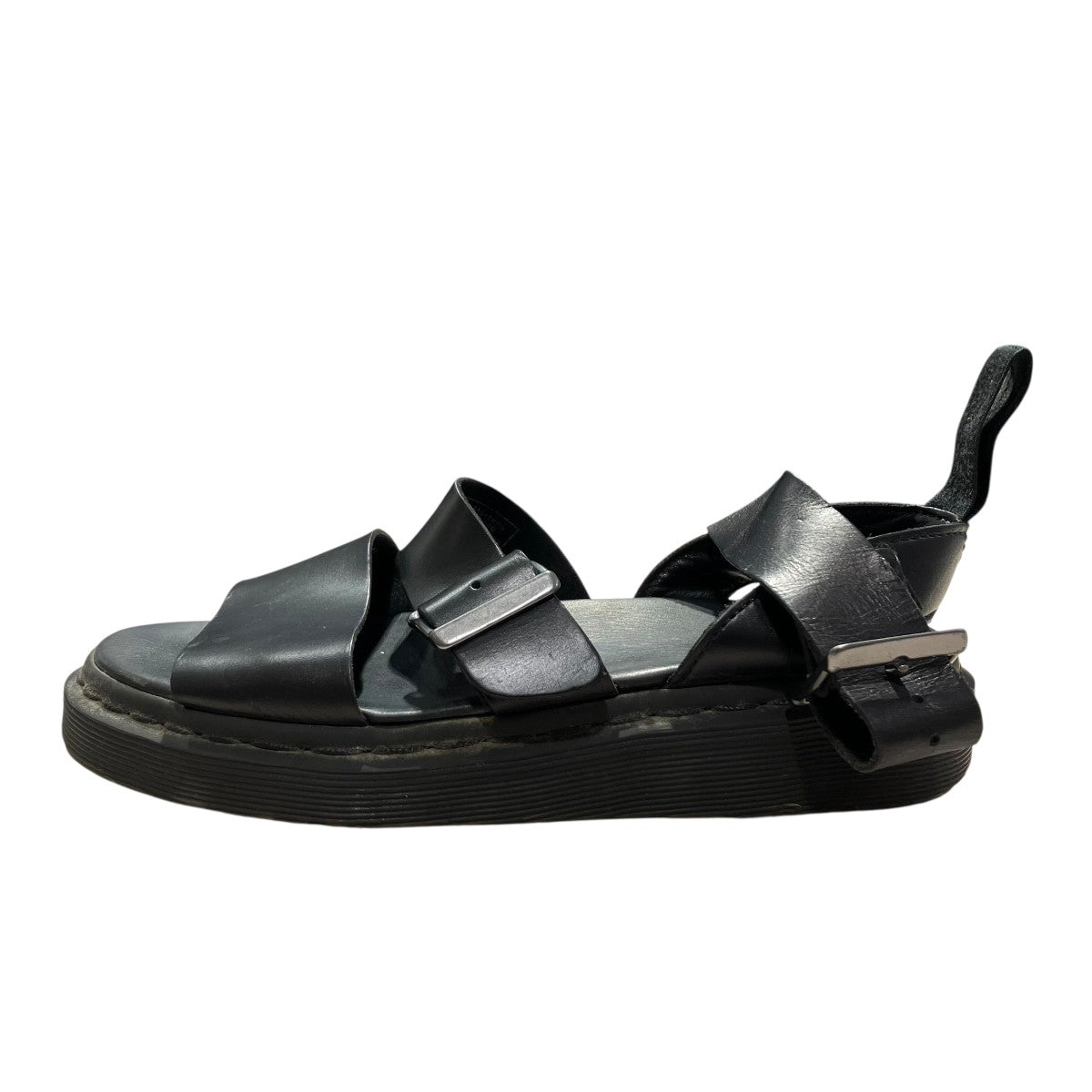 【極美品】ドクターマーチン グリフォン ブラック レザー サンダル ストラップ Dr．Martens(ドクターマーチン) GRYPHON STRAP SANDALレザー