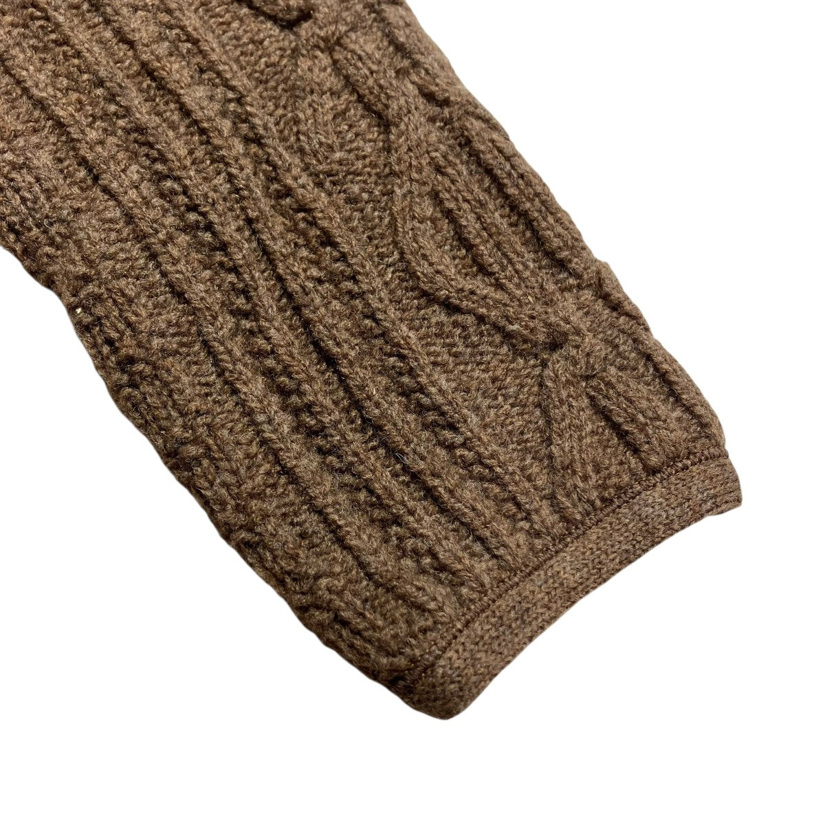 45R ウール紡の908カーディガン M ブラウン チロリアン 45R ウール紡の908カーディガン M ブラウン チロリアン 45Rサフォーク