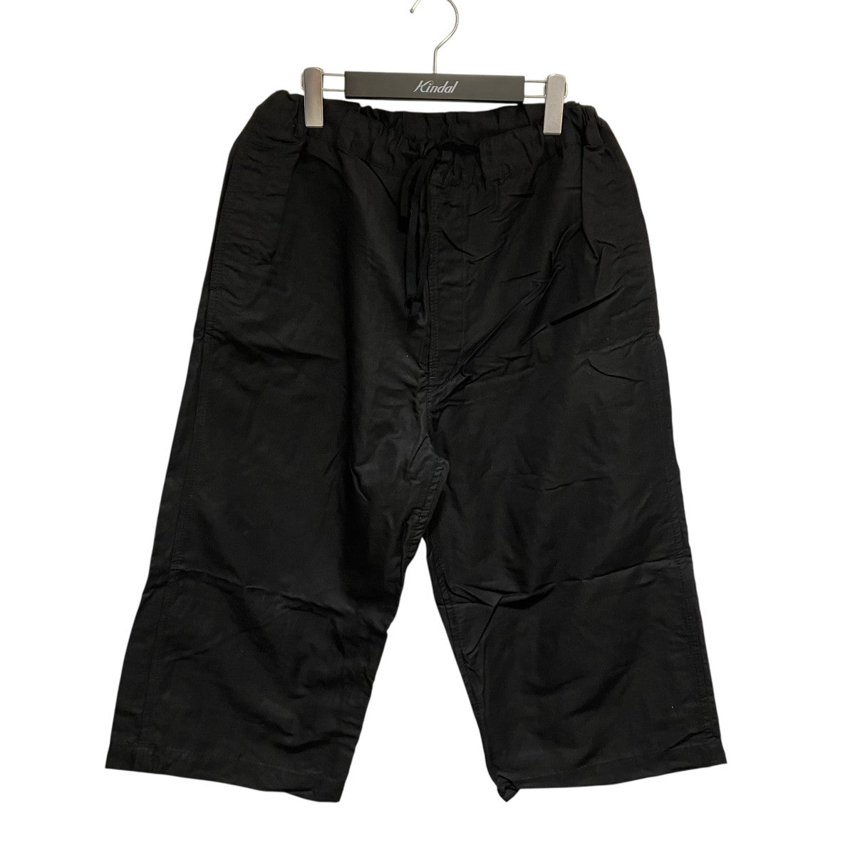 コムデギャルソン　変形ガウチョパンツ　　　スカートパンツ　ポリ縮　黒 USED】COMME des GARCONS(コムデギャルソン)ポリ淑縮クロップド