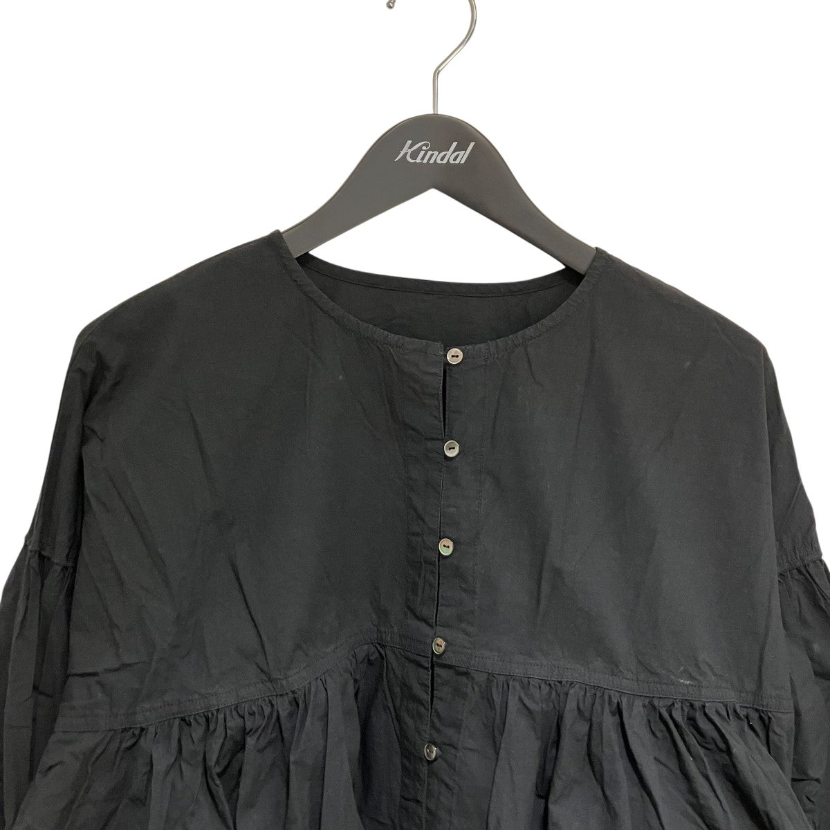 nest Robe リネンスタンドフリルブラウス01175-1112-33 古着・中古-3枚目のアイテム画像