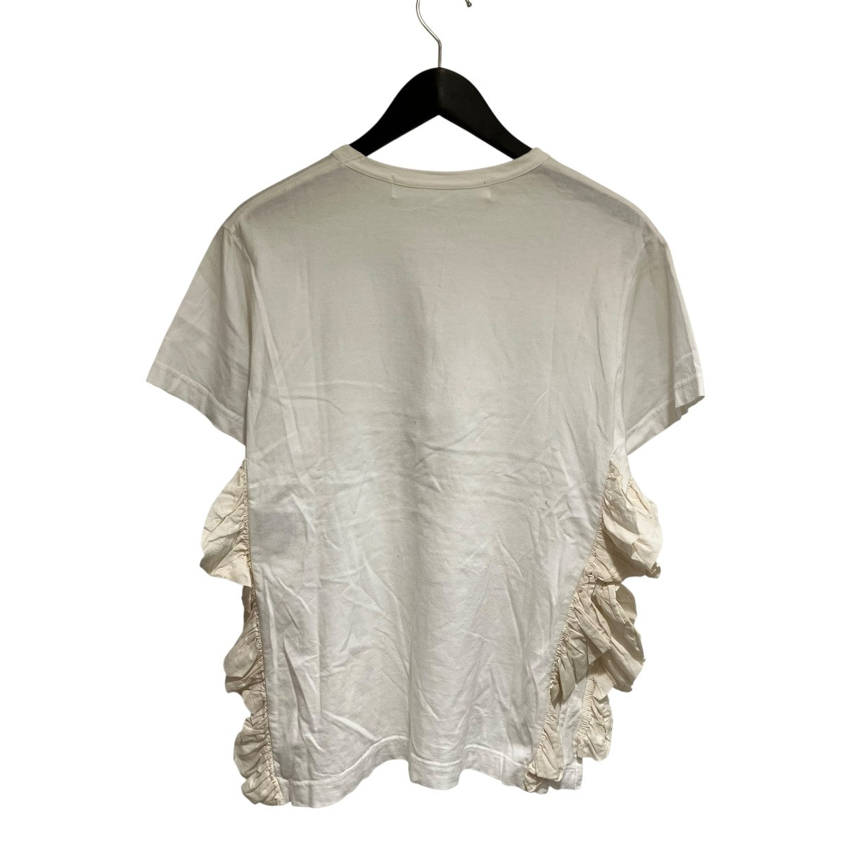 tao COMME des GARCONS 綿天竺×綿クロス製品染半袖Ｔシャツフリル半袖カットソーTM-T009 古着・中古-2枚目のアイテム画像