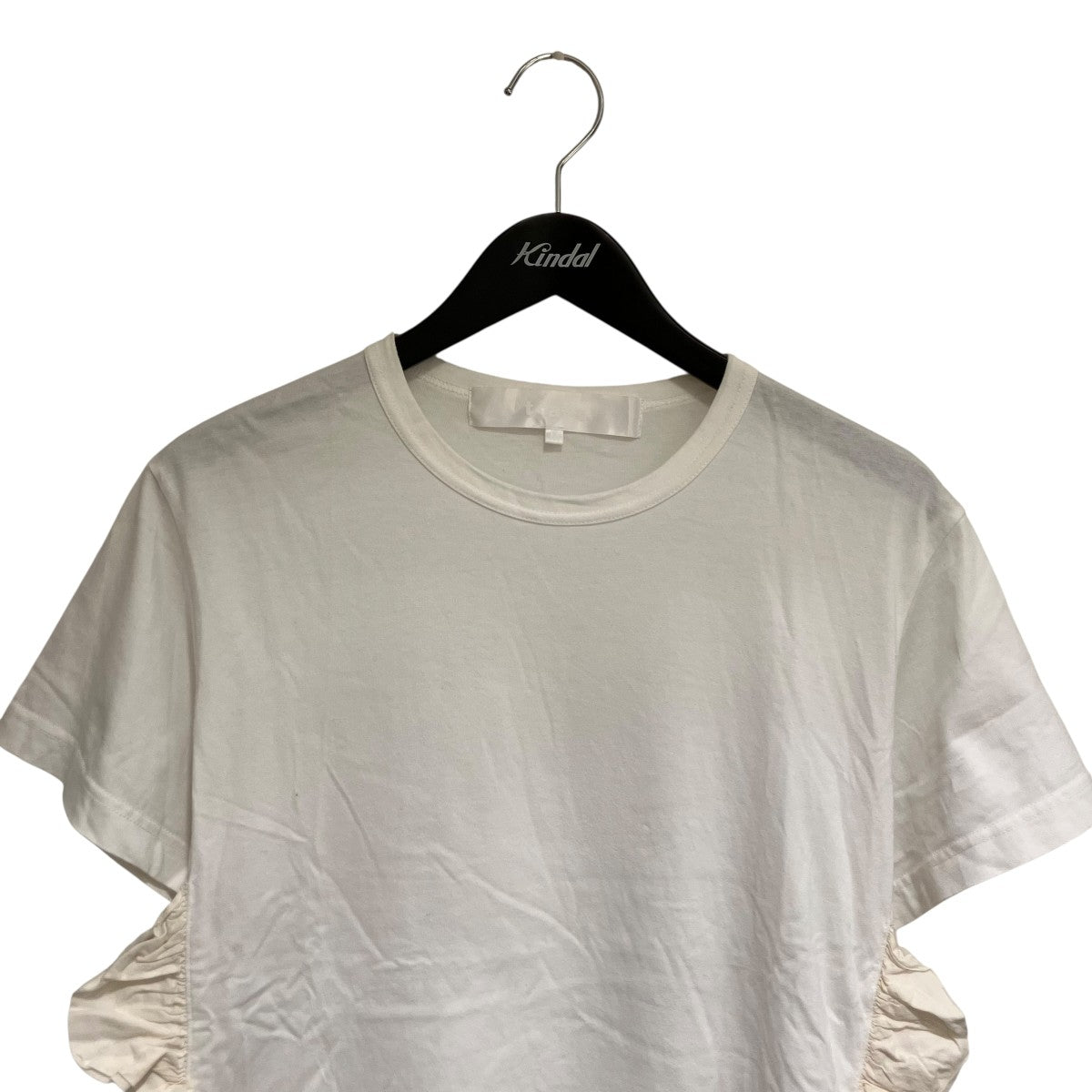 tao COMME des GARCONS 綿天竺×綿クロス製品染半袖Ｔシャツフリル半袖カットソーTM-T009 古着・中古-3枚目のアイテム画像