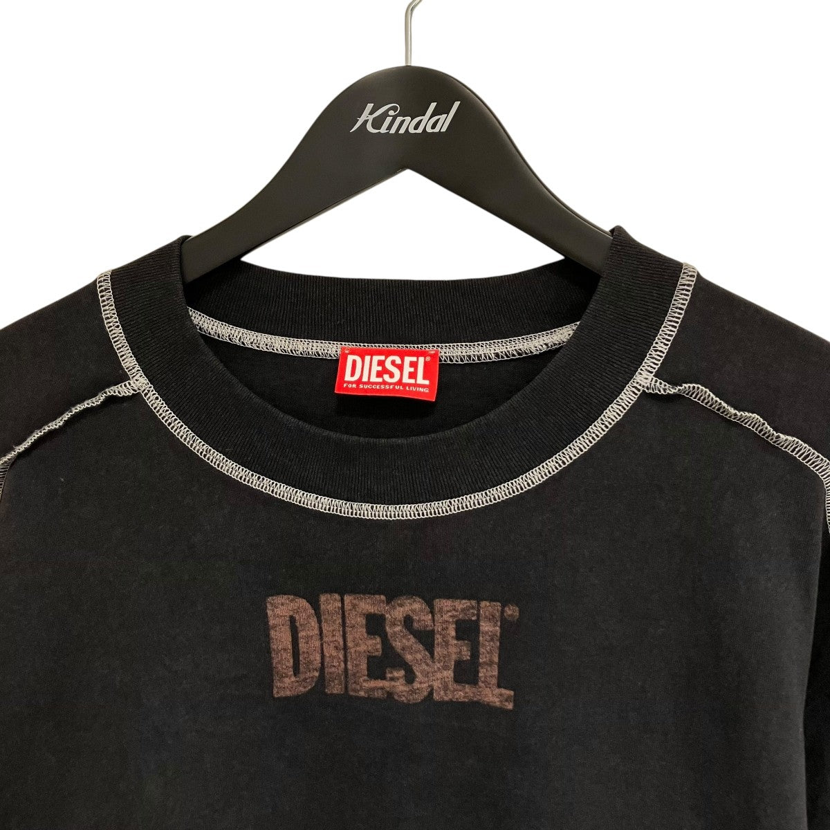 洗練されたデザイン DIESEL T-CRAOR-LS ダークグレー　y2k DIESEL(ディーゼル) T-CRAOR-LS長袖TシャツA14163 A14163