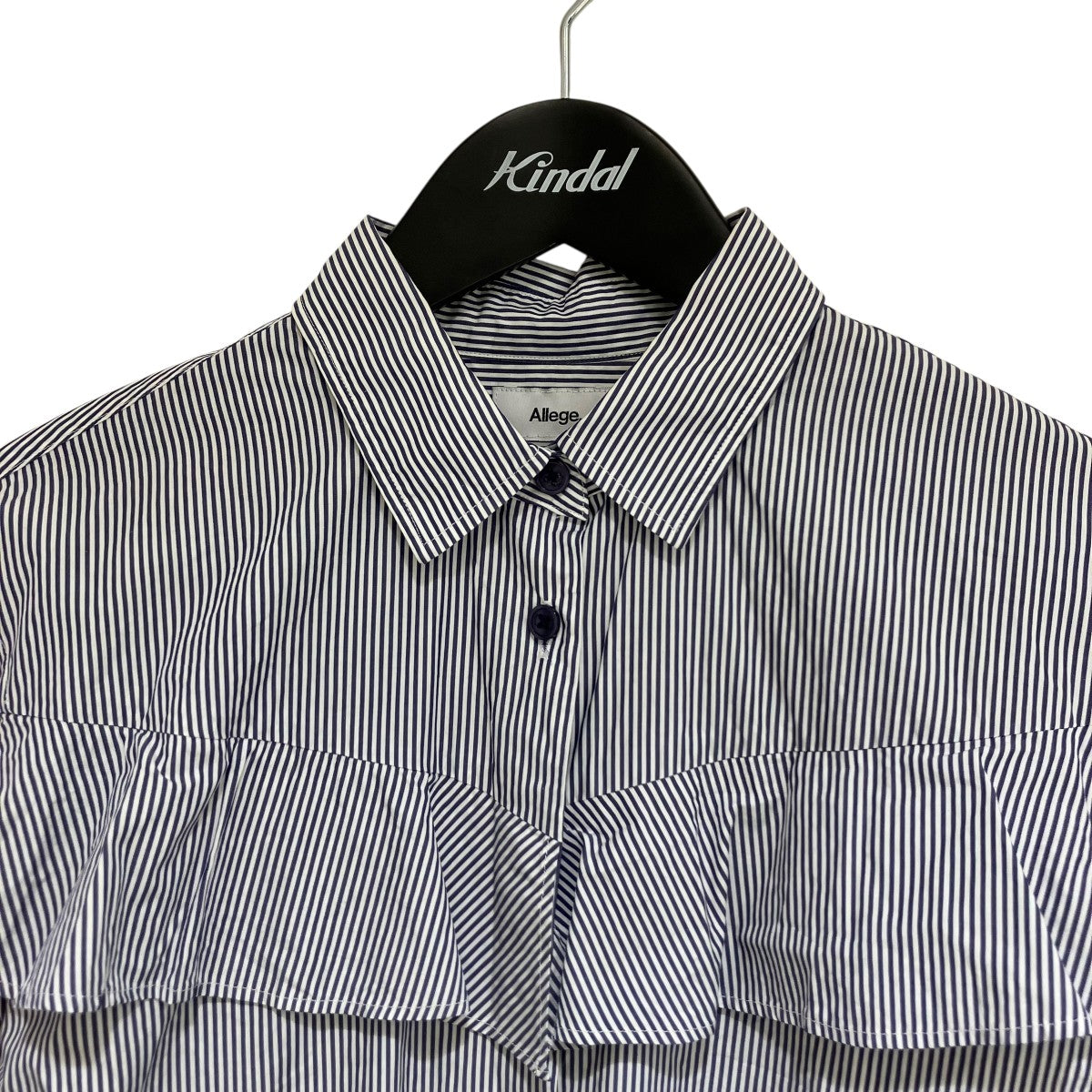 ALLEGE(アレッジ) STRIPE FRILL SHIRTストライプシャツAF17W