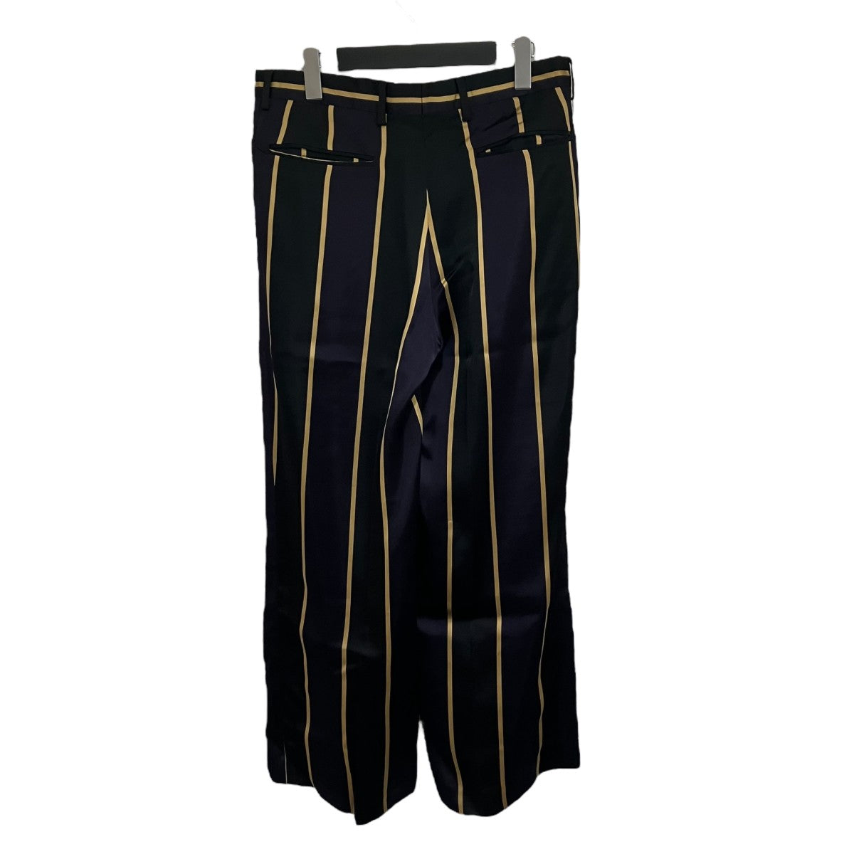 DRIES VAN NOTEN シルク サイドラインパンツ DRIES VAN NOTEN(ドリスヴァンノッテン) ストライプスラックス