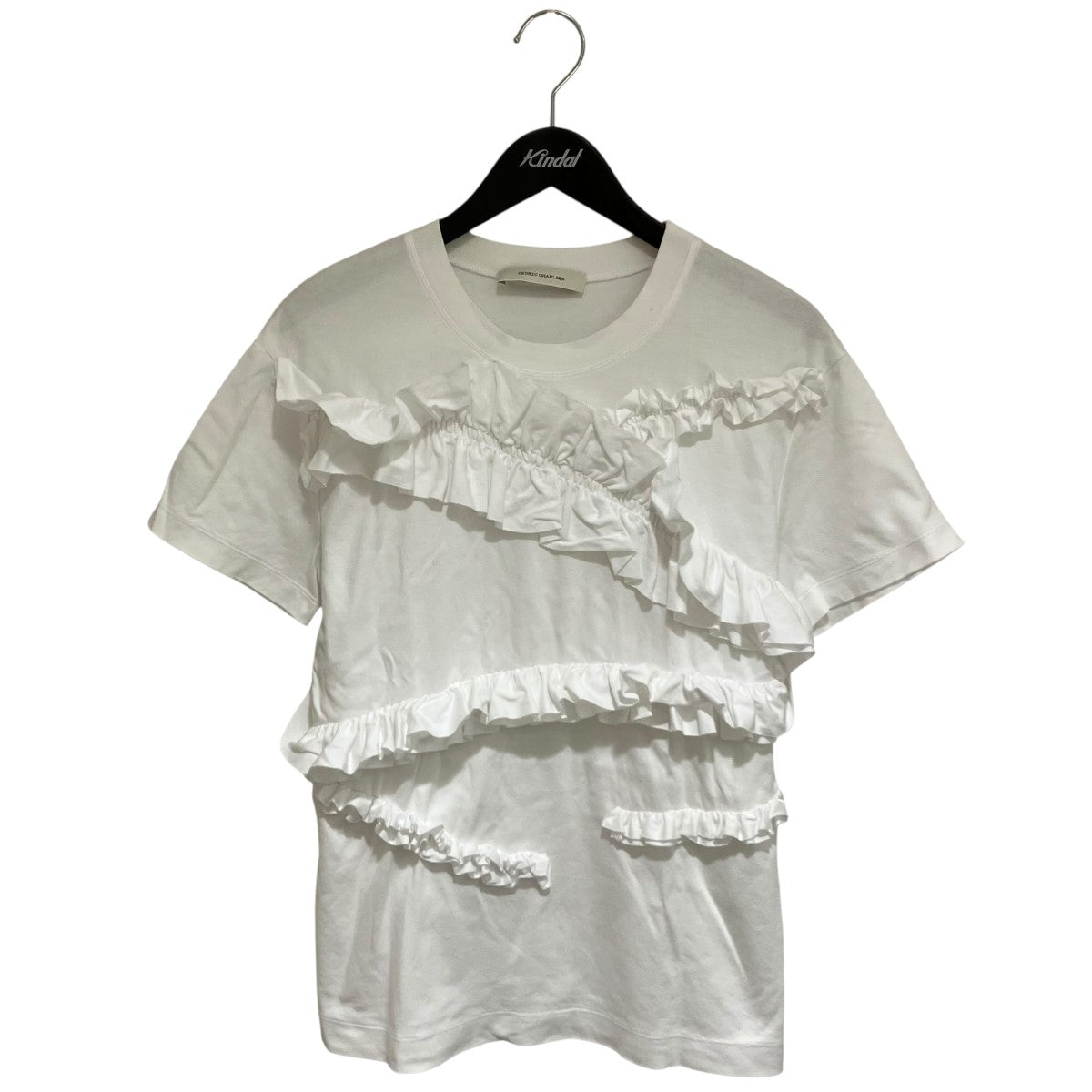 CEDRIC CHARLIER フリル半袖TシャツEPF938A0702 古着・中古-1枚目のアイテム画像