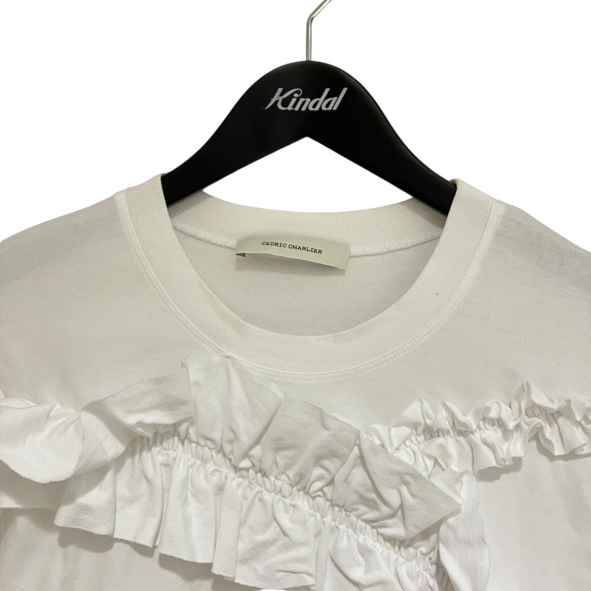 CEDRIC CHARLIER フリル半袖TシャツEPF938A0702 古着・中古-3枚目のアイテム画像
