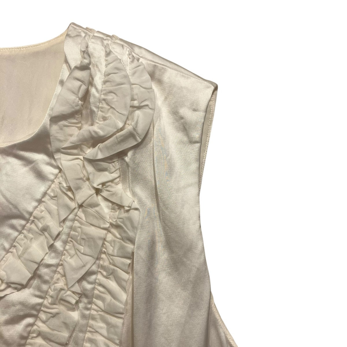 DRIES VAN NOTEN ノースリーブフリルブラウス 古着・中古-4枚目のアイテム画像