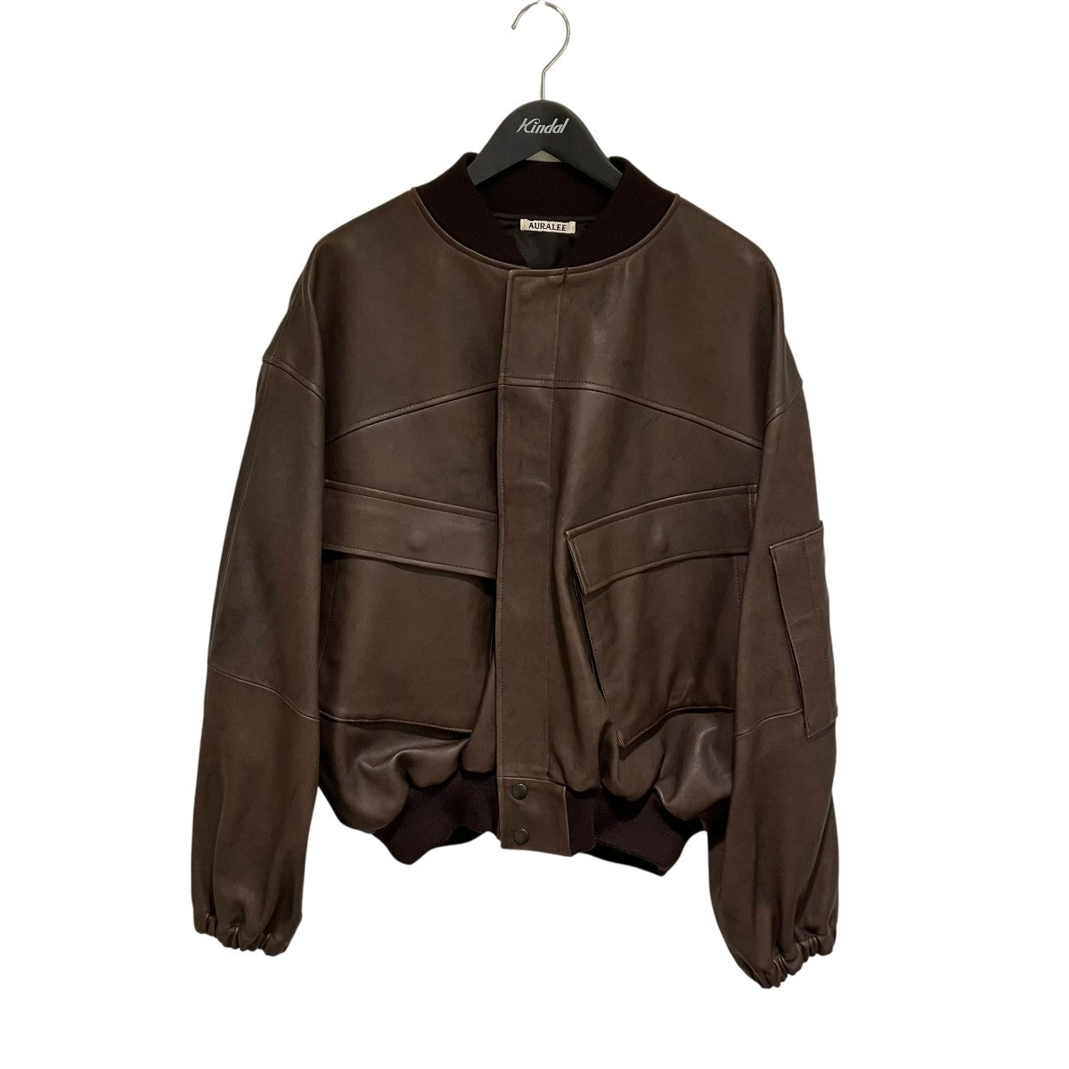 AURALEE ブラウン ジャケット AURALEE(オーラリー) 25SSLAMB LEATHER FLIGHT BLOUSONレザー