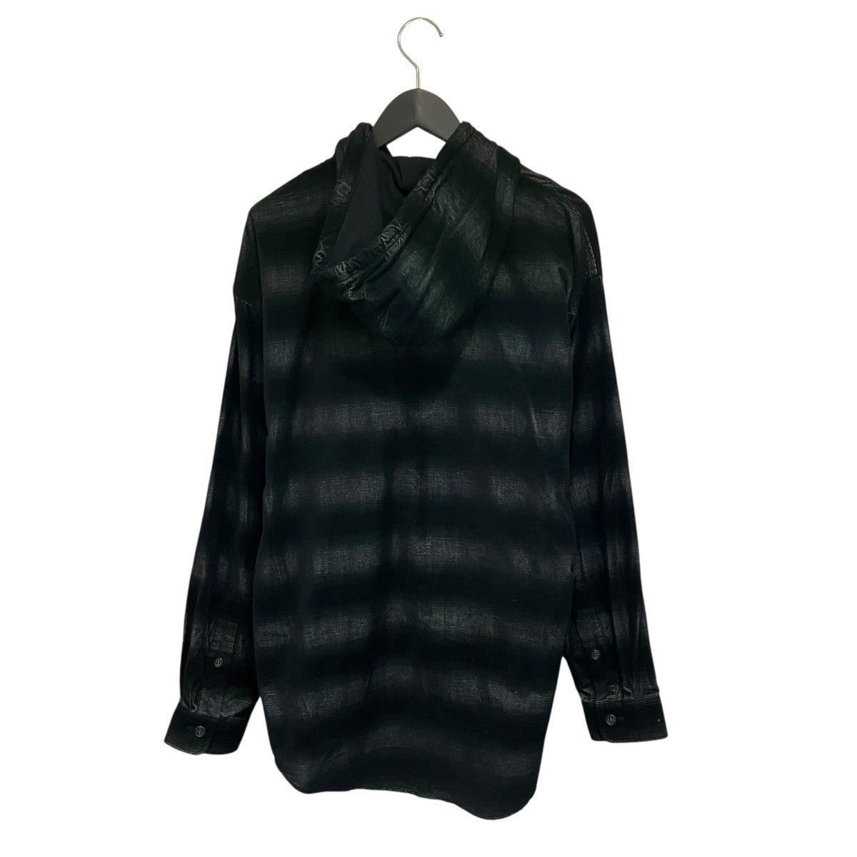 DESCENDANT(ディセンダント) 23AWMULE HOODED STRIPE LS SHIRT