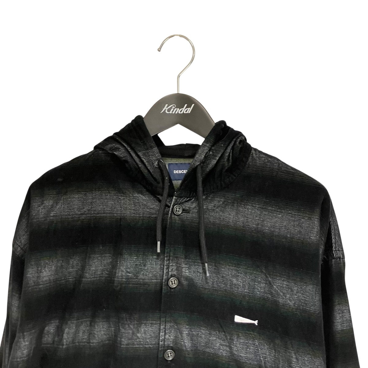 DESCENDANT(ディセンダント) 23AWMULE HOODED STRIPE LS SHIRT