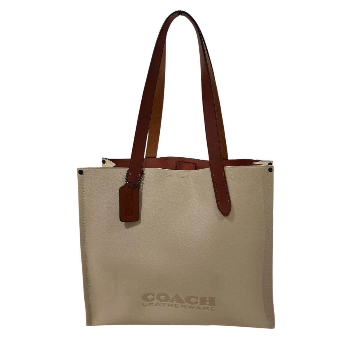 COACH アイボリー レザー トートバッグ 美品】COACH コーチ トートバッグ アイボリー レザー
