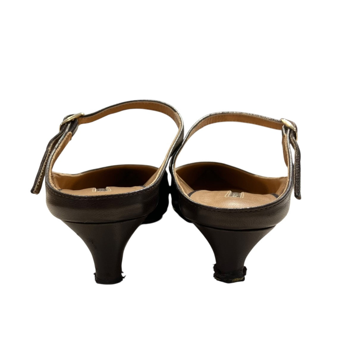 美品BRENTA ブレンダ ミュール BRENTA(ブレンタ) ポインテッド ミュールパンプス ブラウン