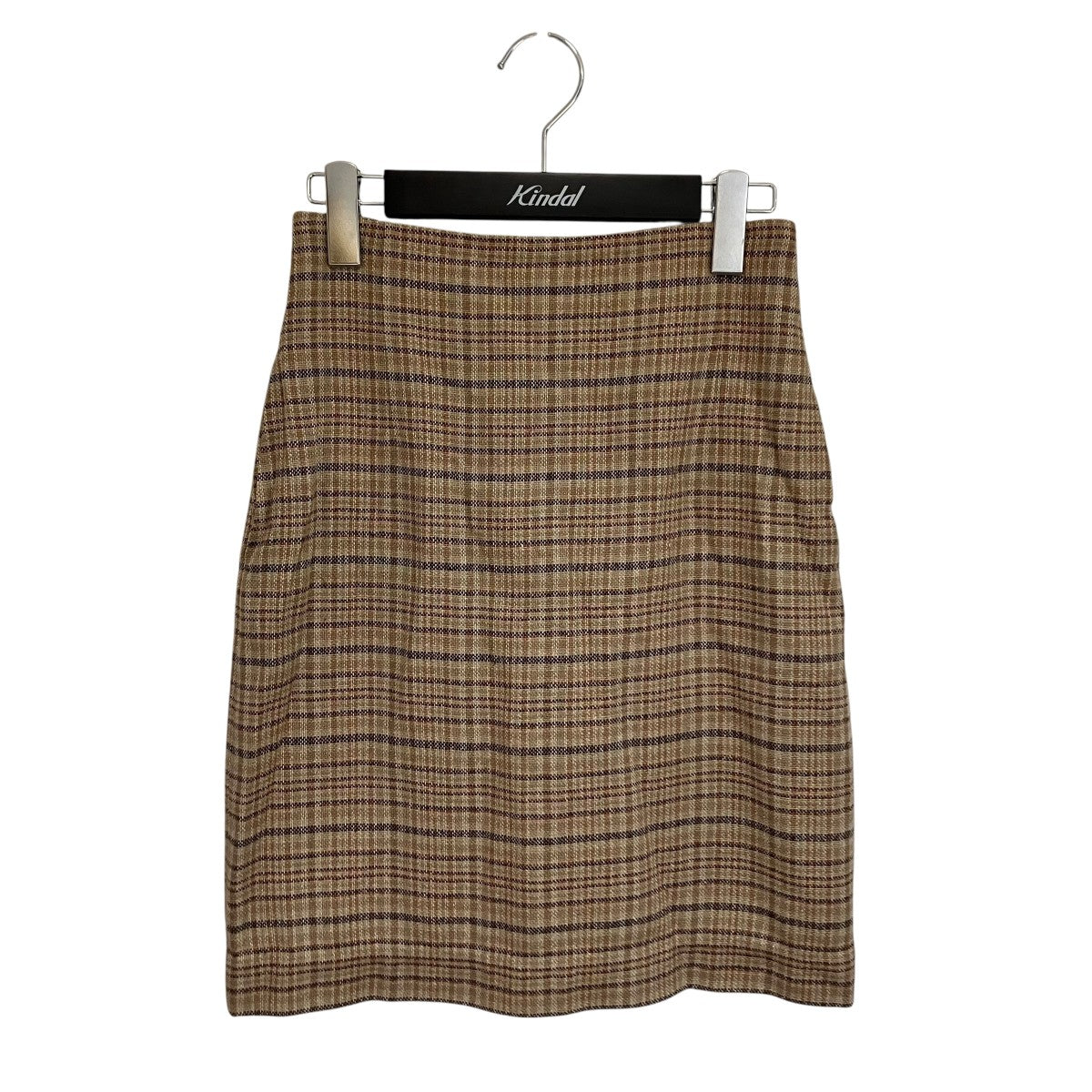 AURALEE SILK SUMMER TWEED SLIT SKIRTチェックスカートA8SS08TW 古着・中古-1枚目のアイテム画像