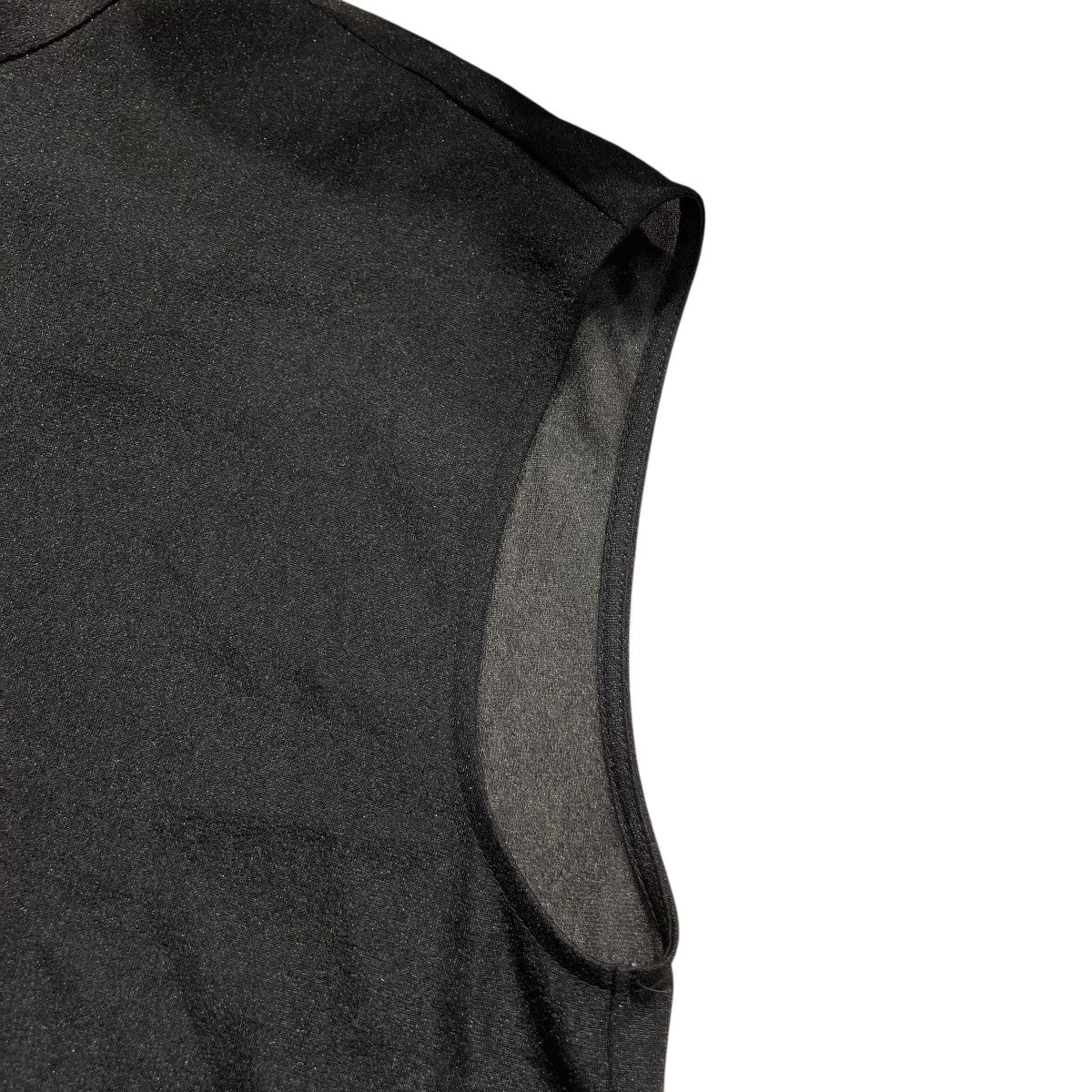 ボウタイシアーカットトップスノースリーブブラウス1523312214