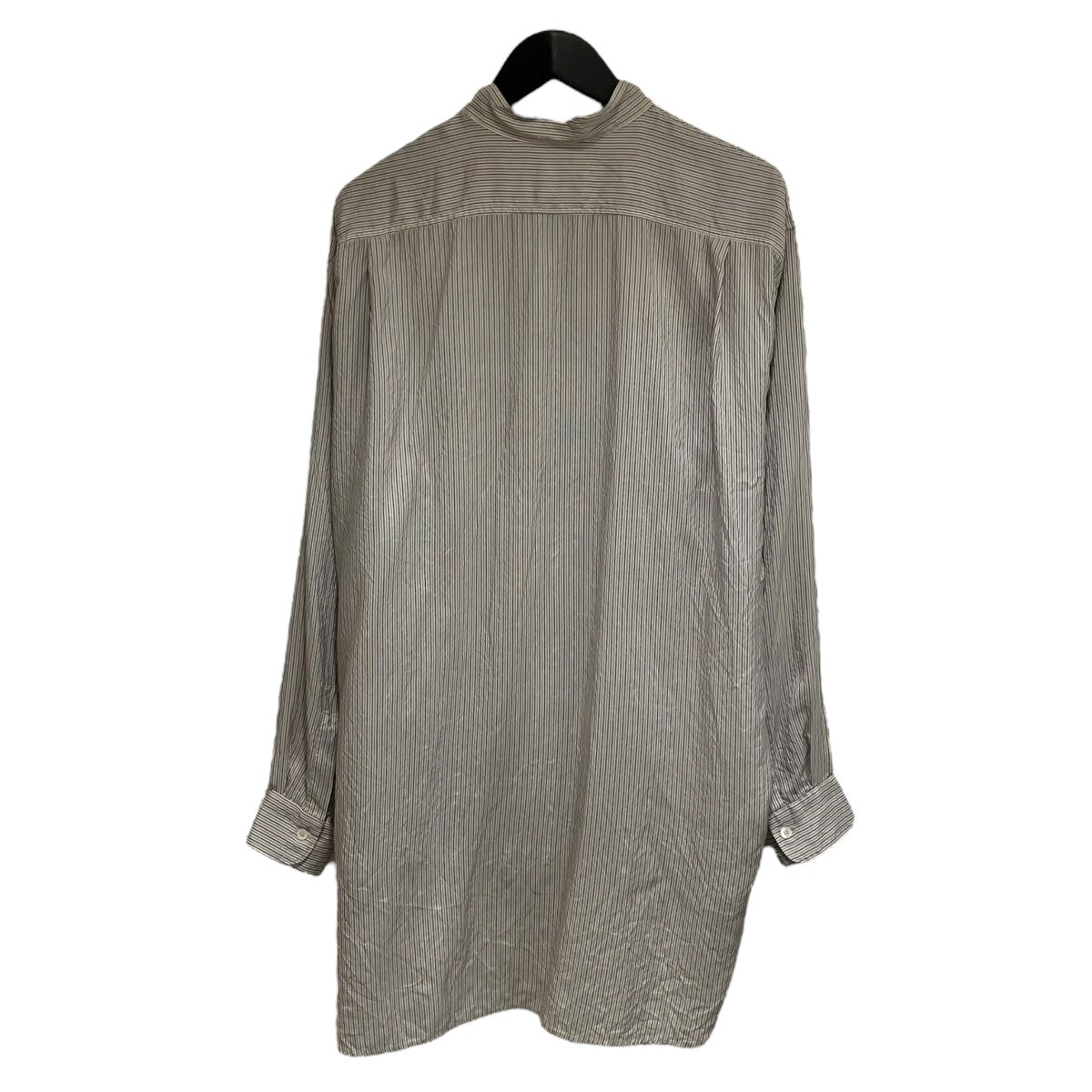 COMOLI(コモリ) シルクストライププルオーバーシャツ長袖シャツG03