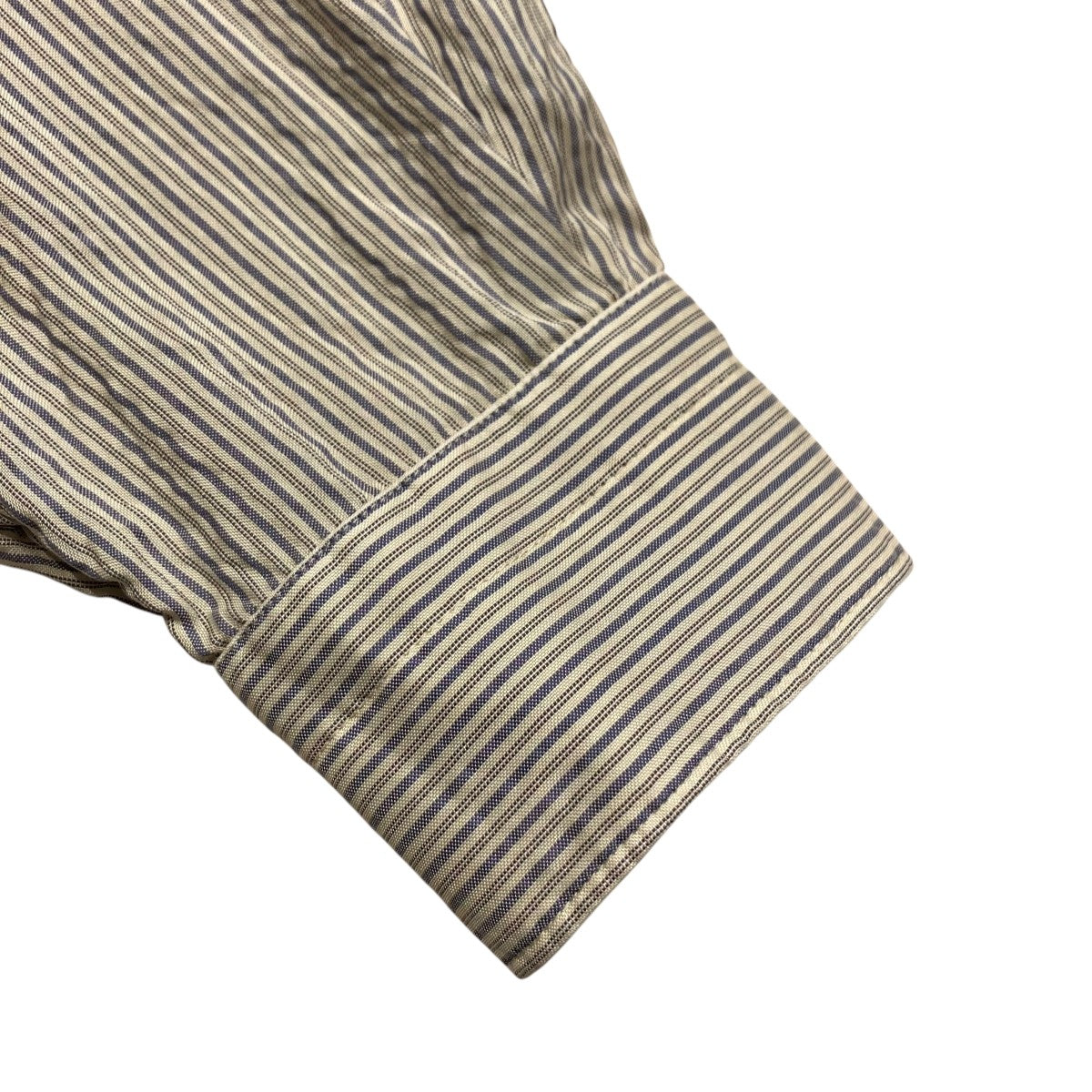 COMOLI(コモリ) シルクストライププルオーバーシャツ長袖シャツG03