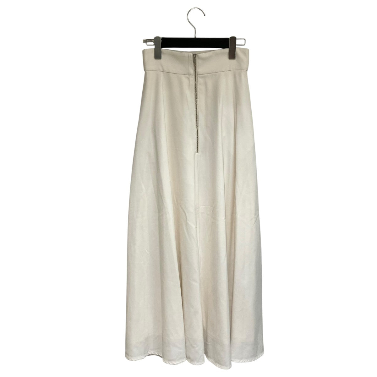 W FACE FRONT ZIP FLARE SKIRTダブルフェイスジップフレアスカート14109-6102