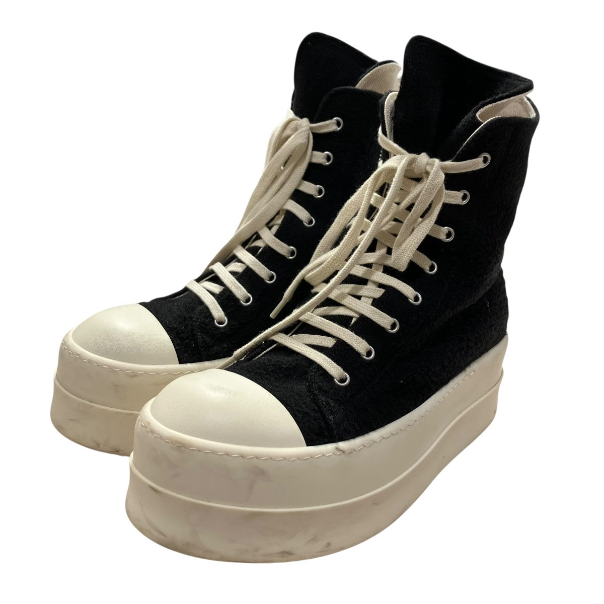 DOUBLE BUMPER SNEAKS   BLK PEARL MILK MILKハイカットスニーカーDU02E7831