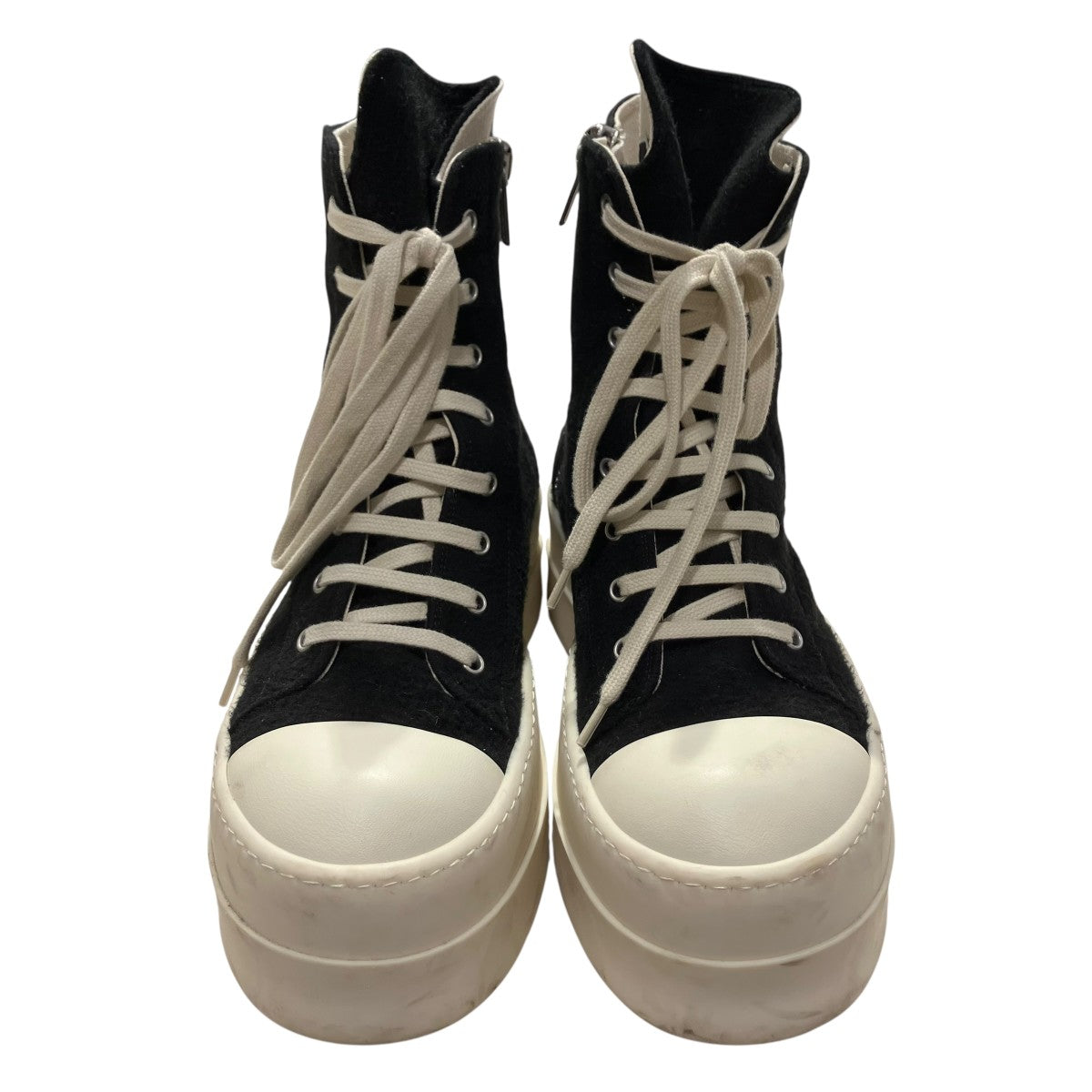 DOUBLE BUMPER SNEAKS   BLK PEARL MILK MILKハイカットスニーカーDU02E7831