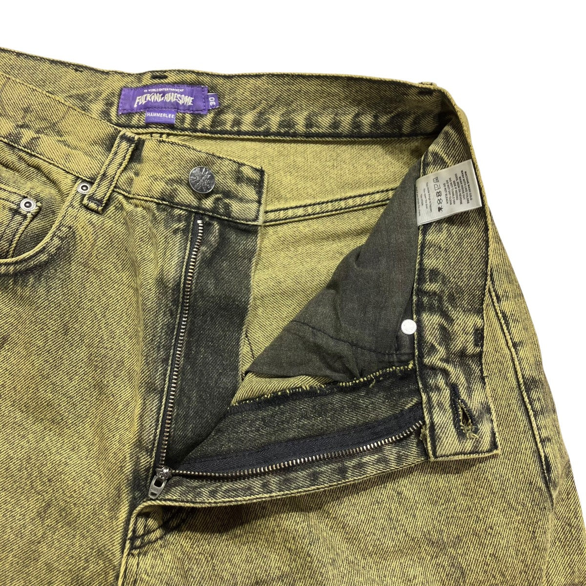 Fucking Awesome(ファッキングオーサム) デニムパンツ イエロー