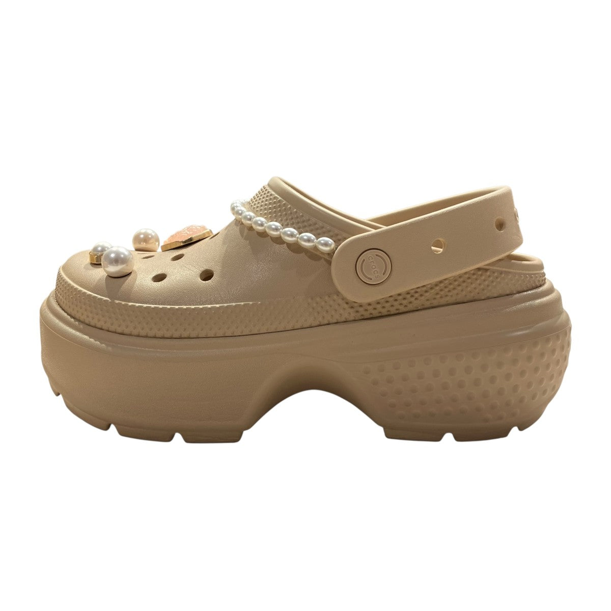 crocs(クロックス) STOMP CRYSTAL CLOGサンダル ベージュ サイズ