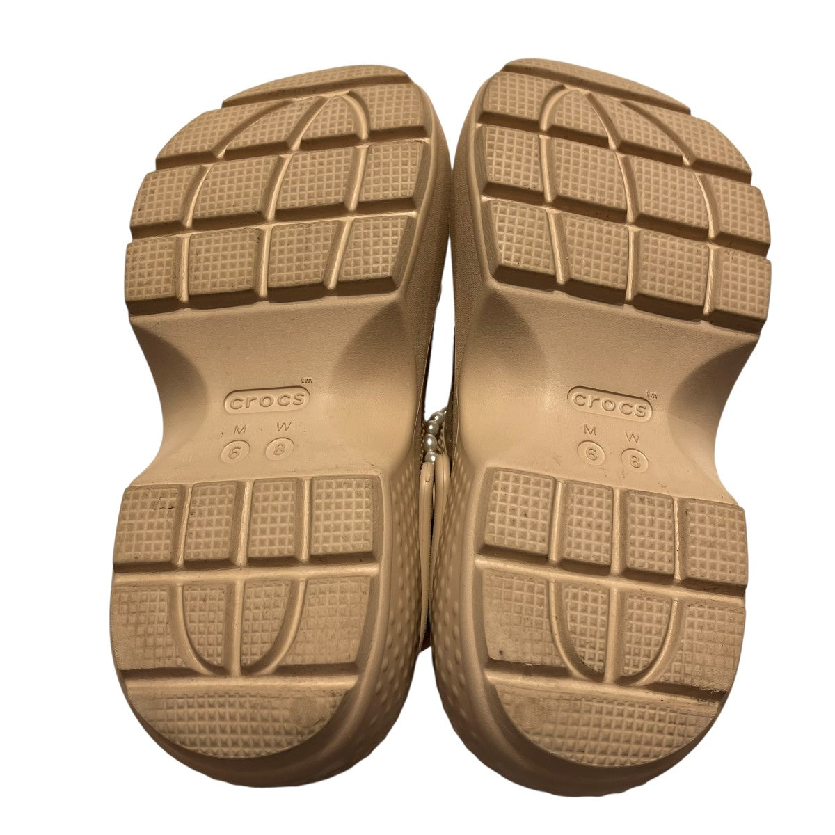 crocs(クロックス) STOMP CRYSTAL CLOGサンダル ベージュ サイズ