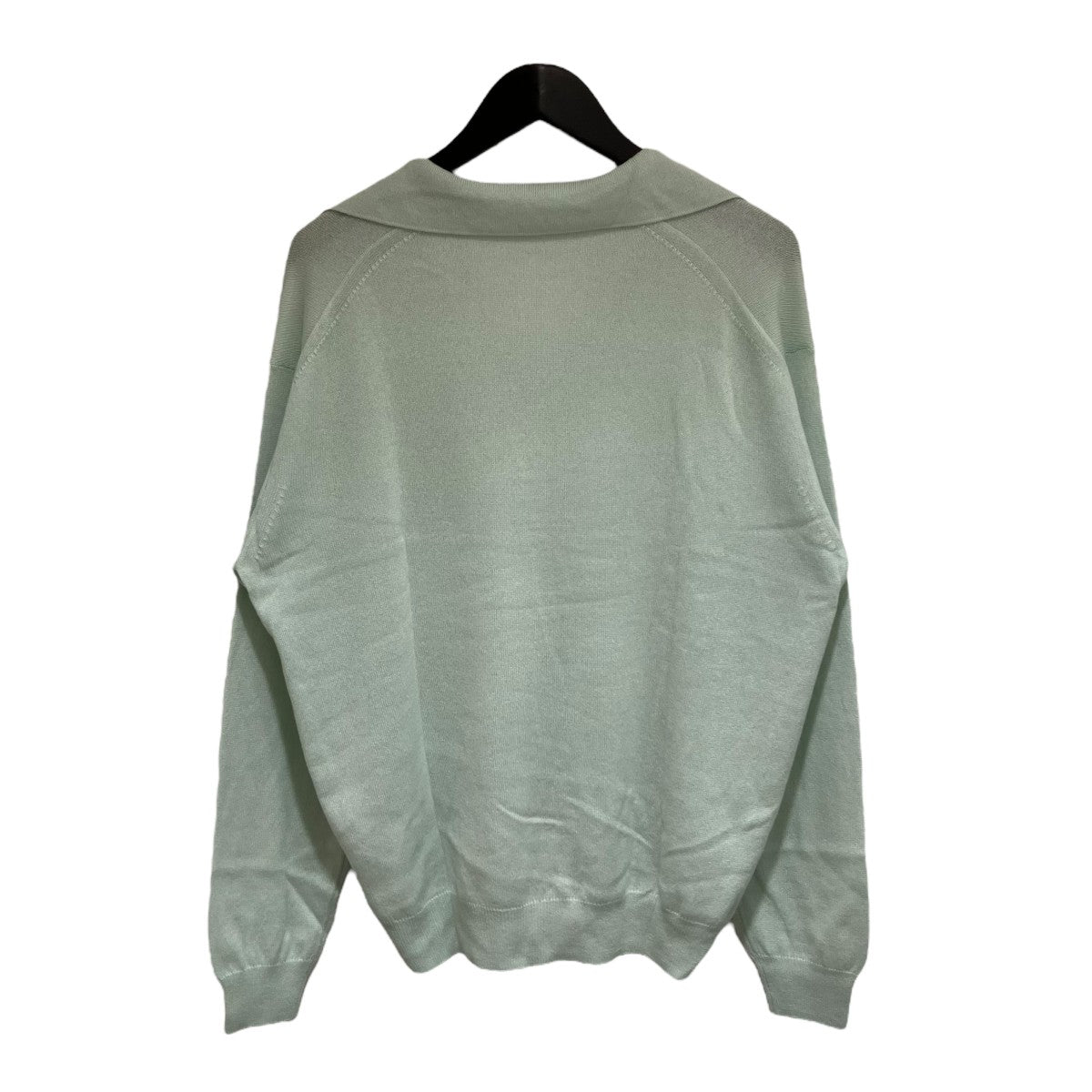 25SS SUPER FINE CASHMERE SILK KNIT SKIPPER POLO #WHITE GREEN ニットポロシャツ A25SP02SC