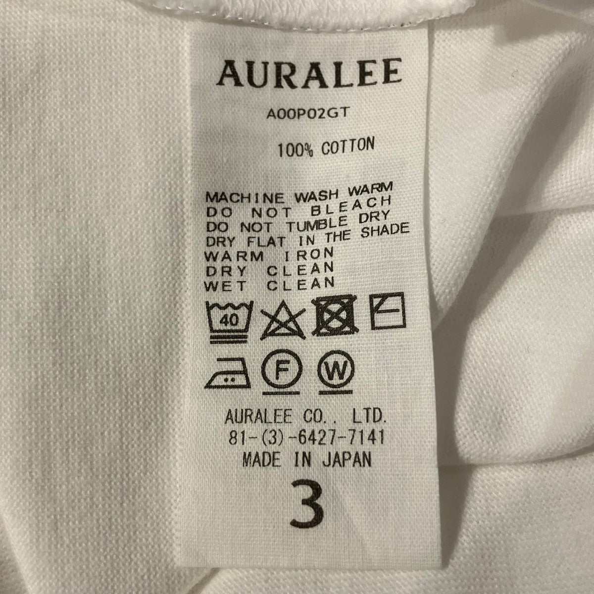 LUSTER PLAITING TEE半袖TシャツA00P02GT