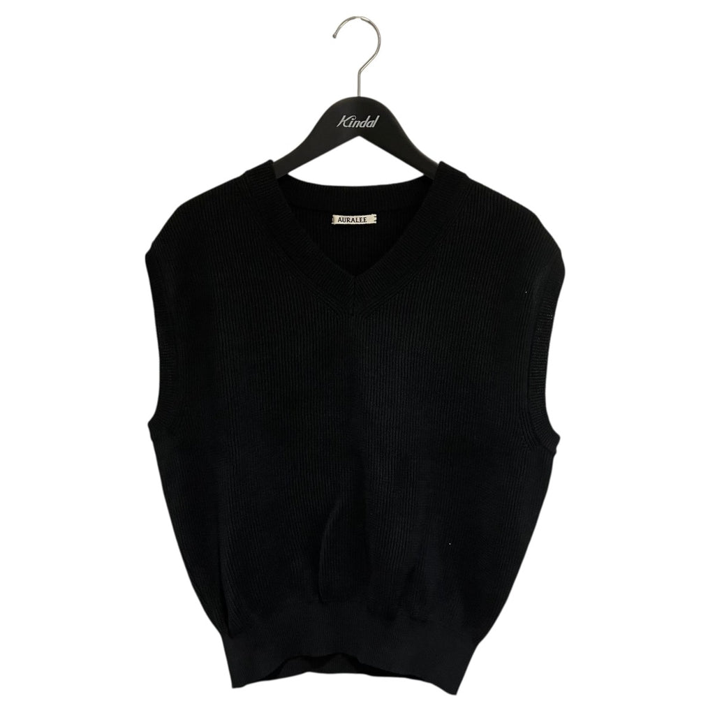 AURALEE(オーラリー) FLAT YARN RIB KNIT VESTニットベストA25SV03SY  