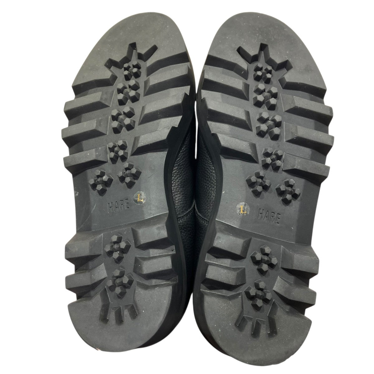 HARE(ハレ) プレ−ントゥZIPシューズHA040101OR HA040101OR ブラック