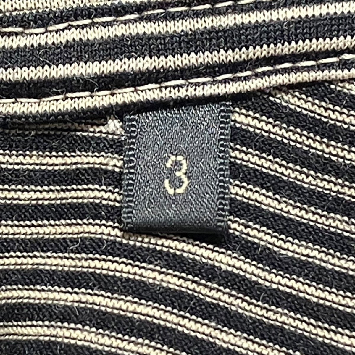 COMOLI(コモリ) サマーウール 長袖クルー ボーダーボーダーカットソー