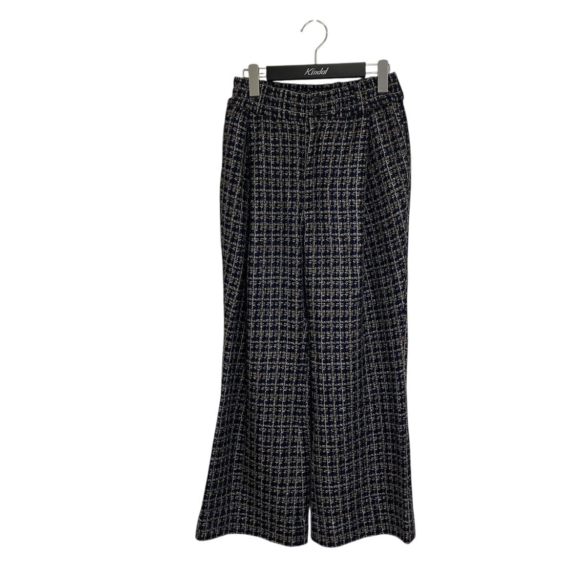 GLITTERY TWEED FLARE EASY TROUSERSツイードパンツS071407