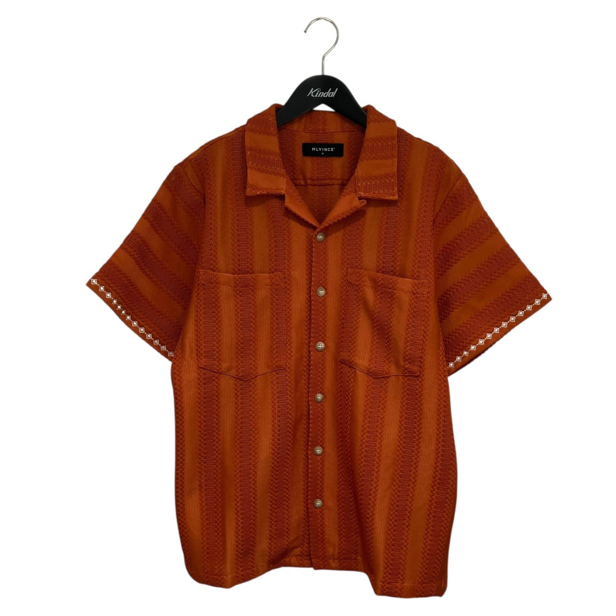 MLVINCE 24SS STRIPE LACE S S SHIRTS 半袖シャツ 古着・中古-1枚目のアイテム画像