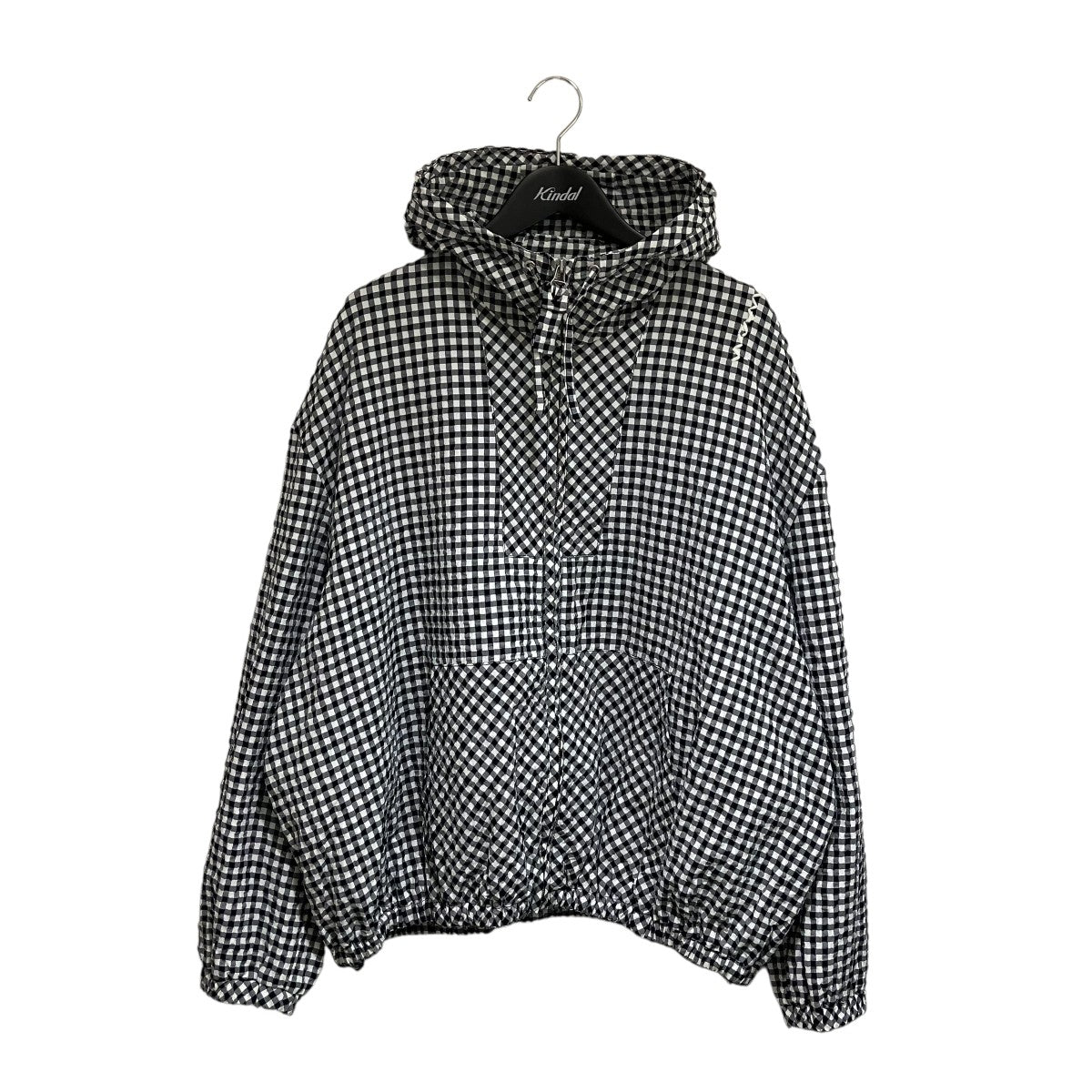 25SSチェック柄シアサッカーフード付きジャケットフーデッドジャケットJUMU0179SU