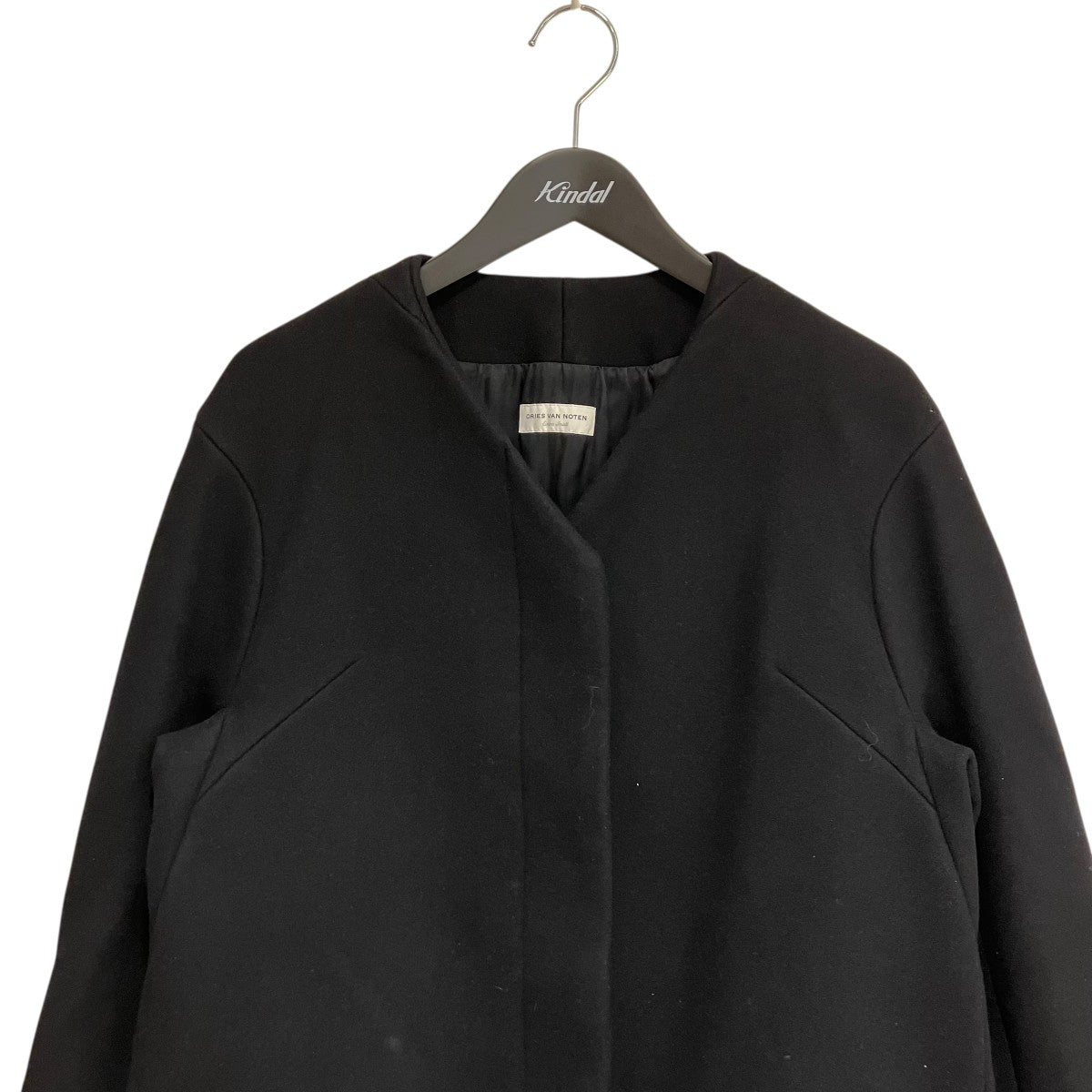 DRIES VAN NOTEN(ドリスヴァンノッテン) ノーカラーコート ブラック