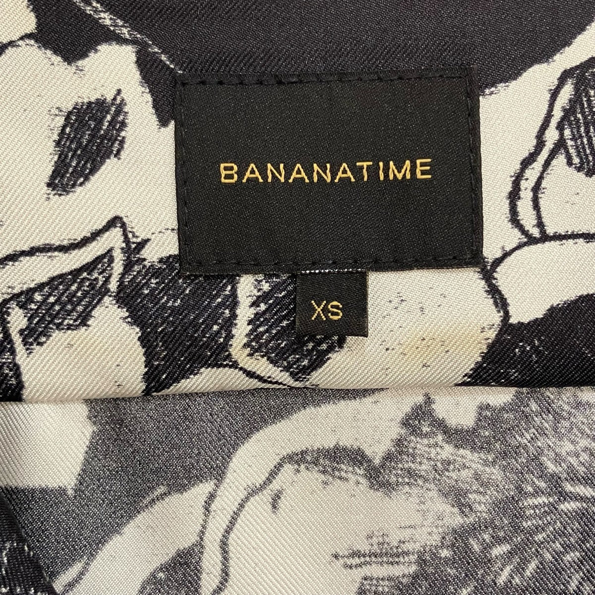 BANANATIME シルク半袖総柄シャツ302-077-03 古着・中古-5枚目のアイテム画像