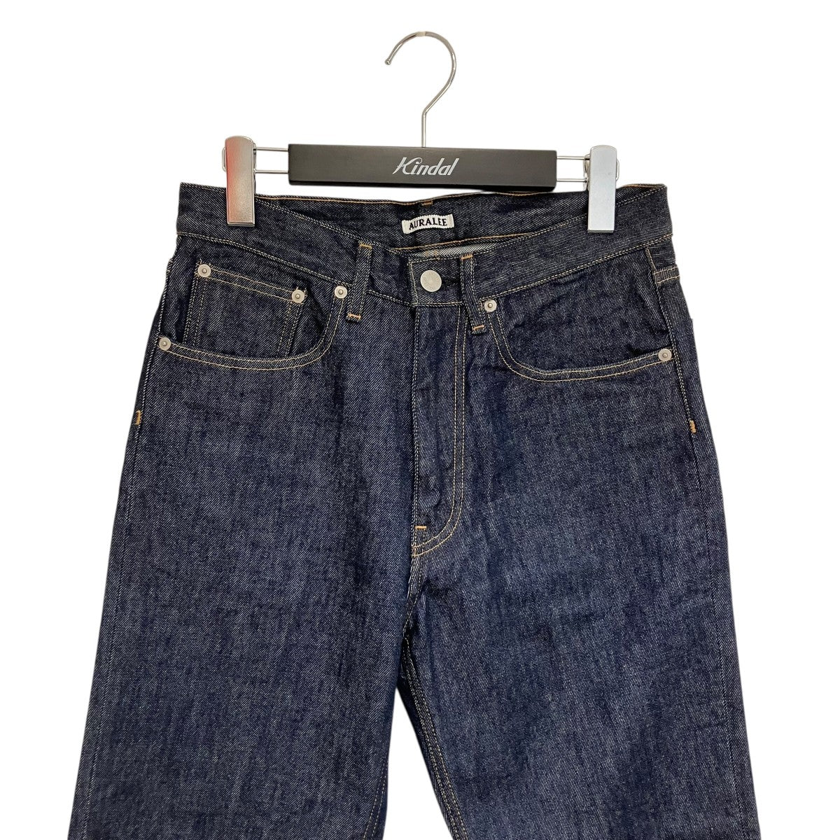 オーラリー デニムパンツ HARD TWIST DENIM 5P PANTS AURALEE HARD TWIST DENIM 5P PANTS #INDIGO [A00P01DM]｜Silver