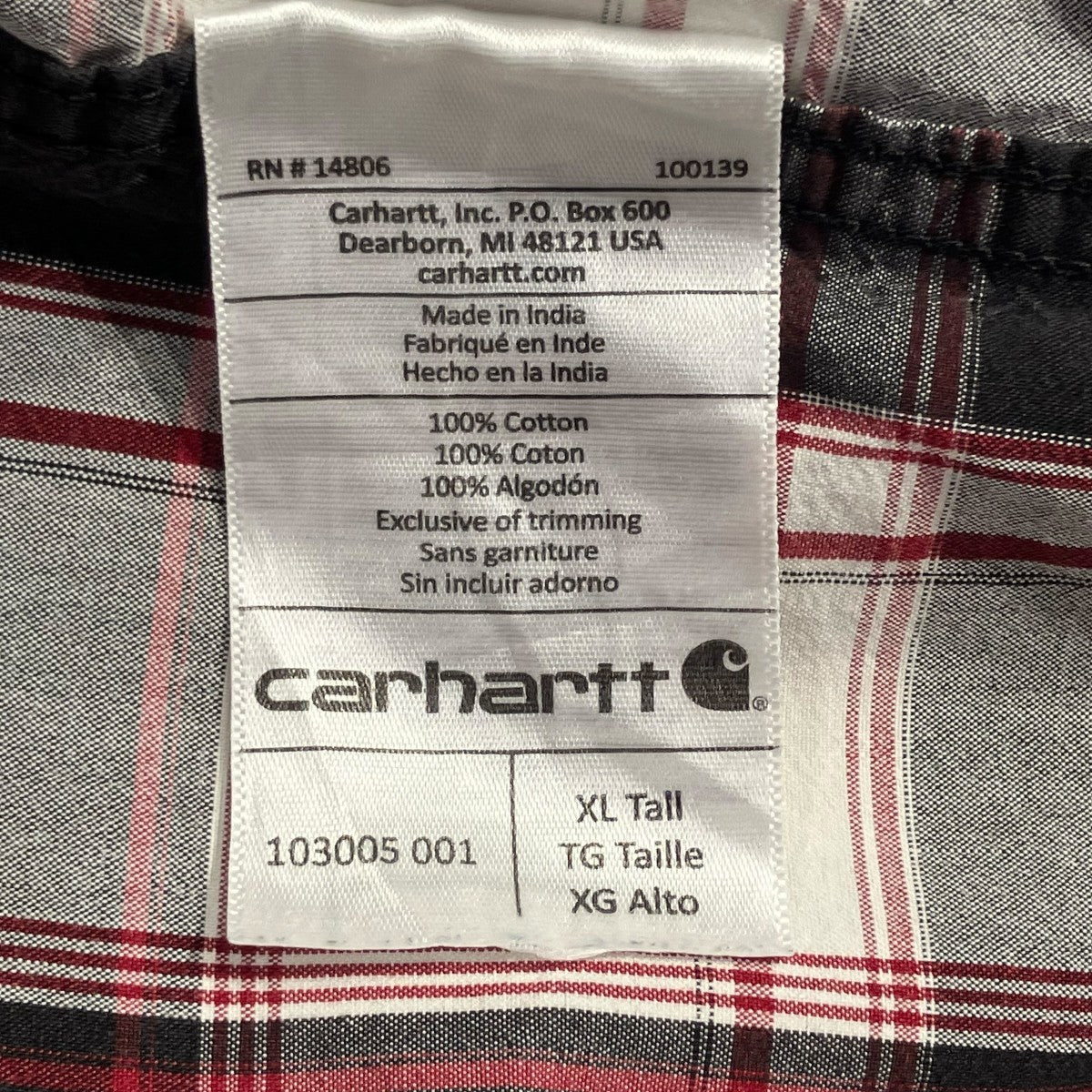 CarHartt 半袖シャツ103005 001 古着・中古-6枚目のアイテム画像