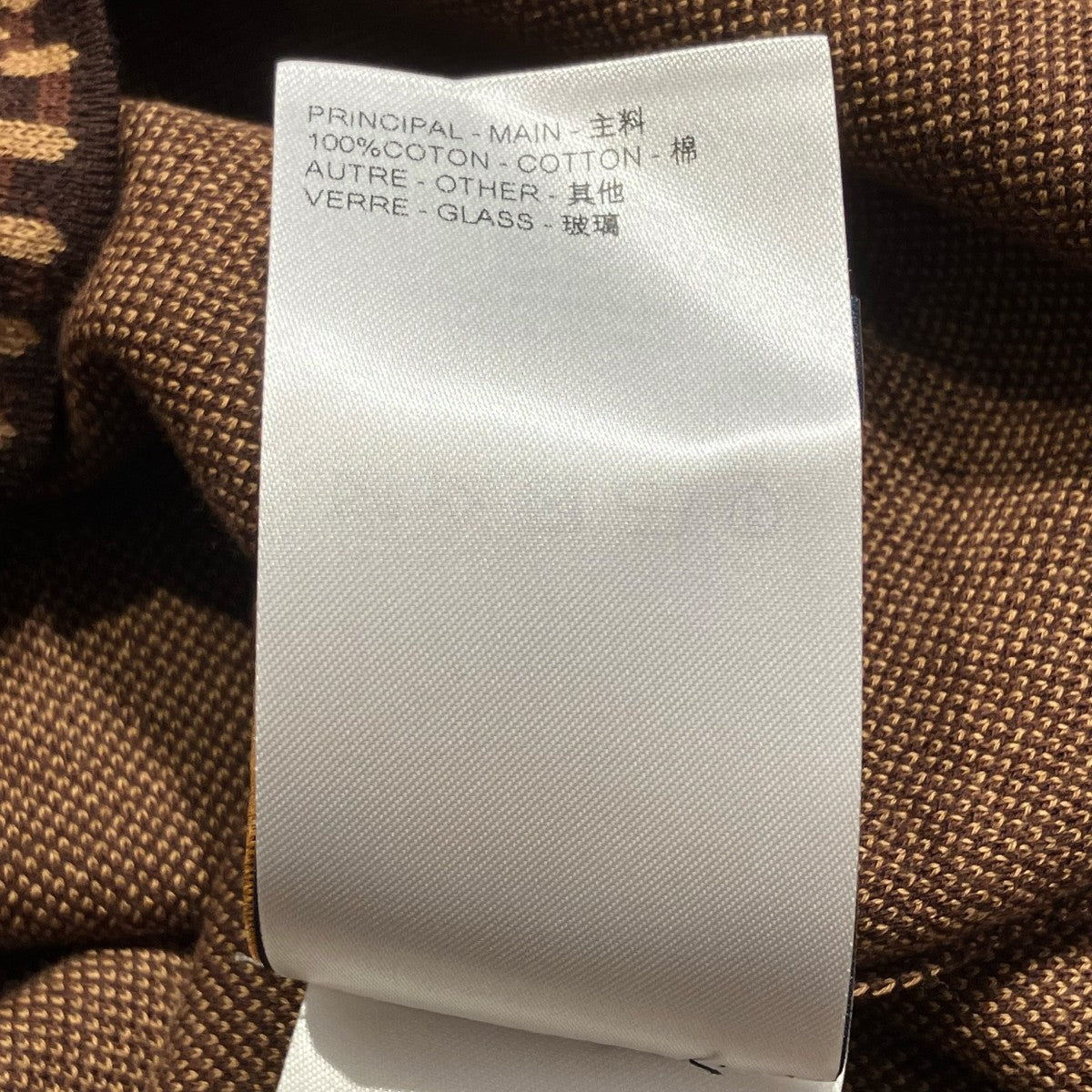 LOUIS VUITTON 24SSショート スリーブコットン ダミエ クルーネック ウィズストラス LVパッチロゴTシャツRM241 AUR HQN63W 古着・中古-7枚目のアイテム画像