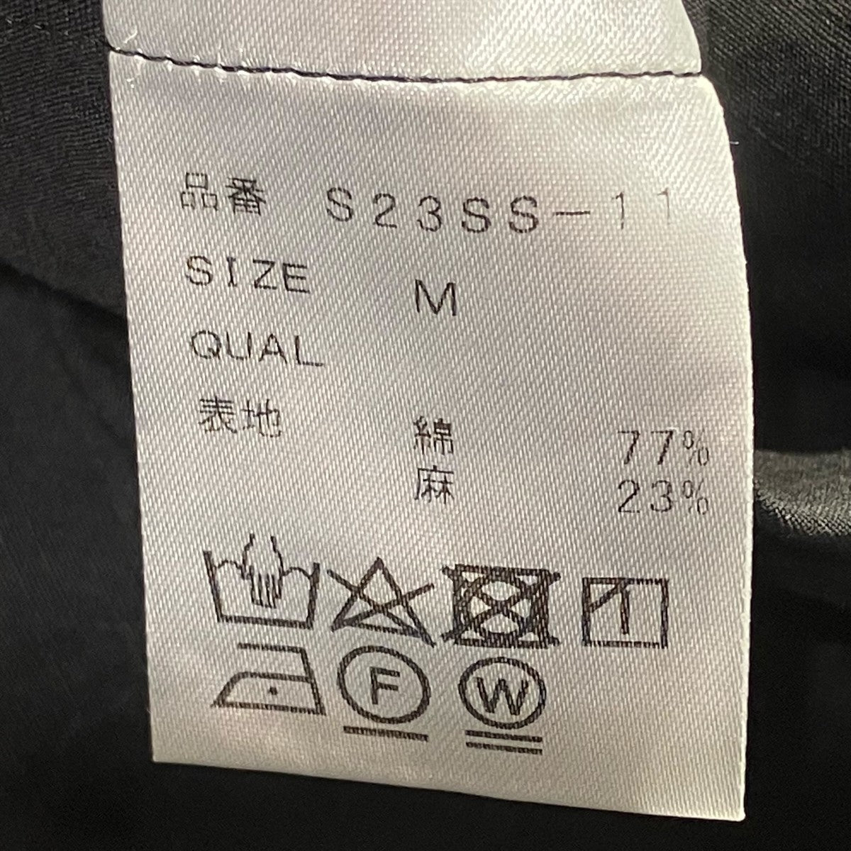SINME コットンリネン Uネックトップス半袖ブラウスS23SS-11 古着・中古-5枚目のアイテム画像