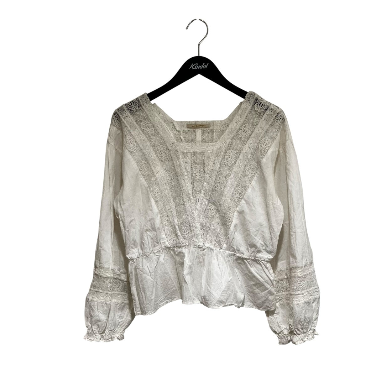 ne quittez pas C Lawn Lace V Panel Top長袖ブラウス010181024 古着・中古-1枚目のアイテム画像