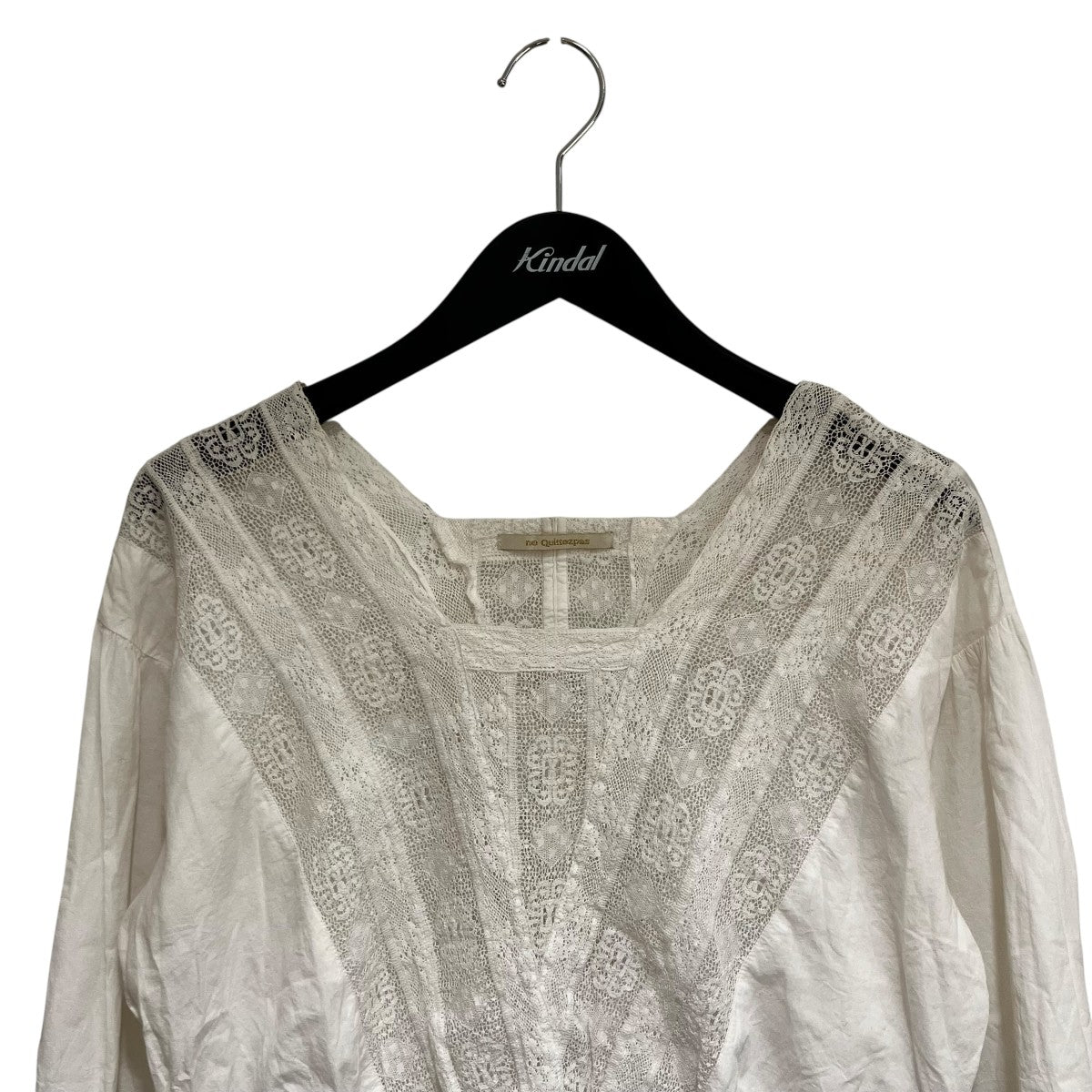 ne quittez pas C Lawn Lace V Panel Top長袖ブラウス010181024 古着・中古-3枚目のアイテム画像