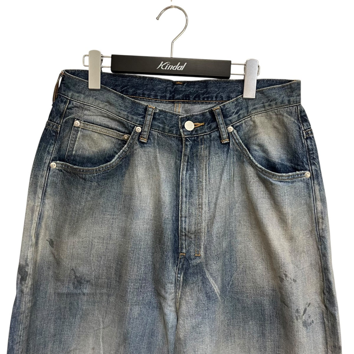 ANCELLM(アンセルム) AGING WIDE DENIM 5P PANTSユーズド加工デニム