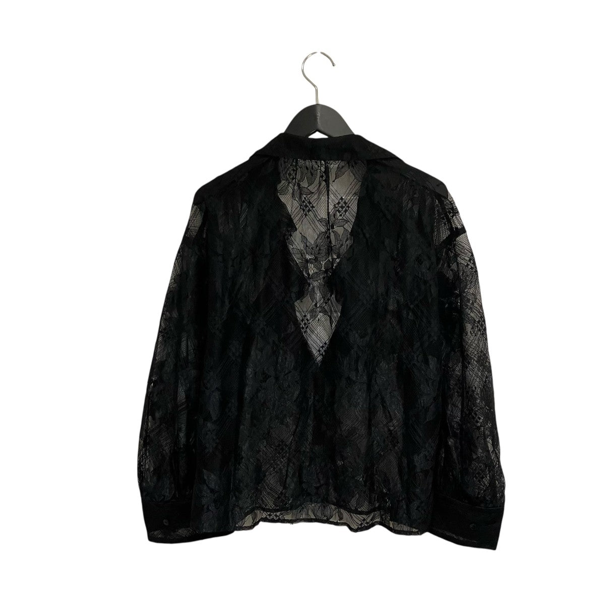 maturely Lace Ruffle Blouse長袖レースブラウス13-11-0214-803 古着・中古-2枚目のアイテム画像
