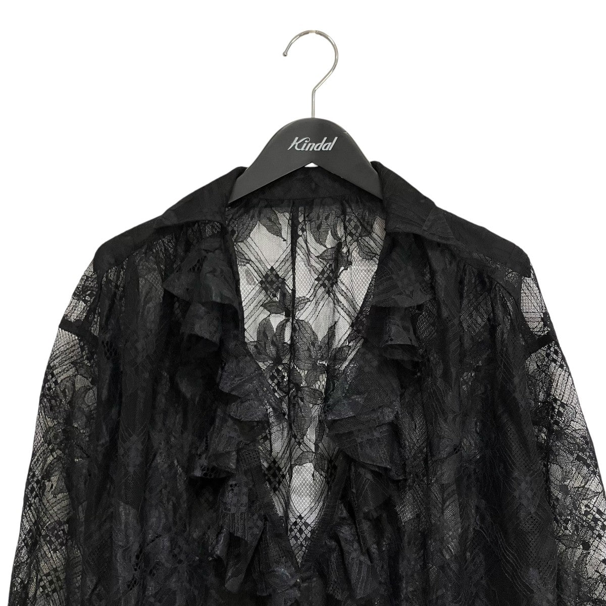 maturely Lace Ruffle Blouse長袖レースブラウス13-11-0214-803 古着・中古-3枚目のアイテム画像
