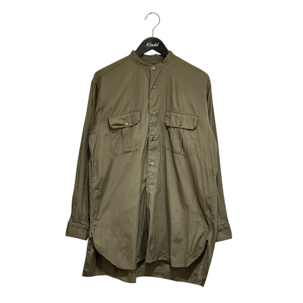 6348osamuCOMOLI　コモリ　バンドカラーシャツ　長袖　コットン COMOLI (コモリ) バンドカラーシャツ