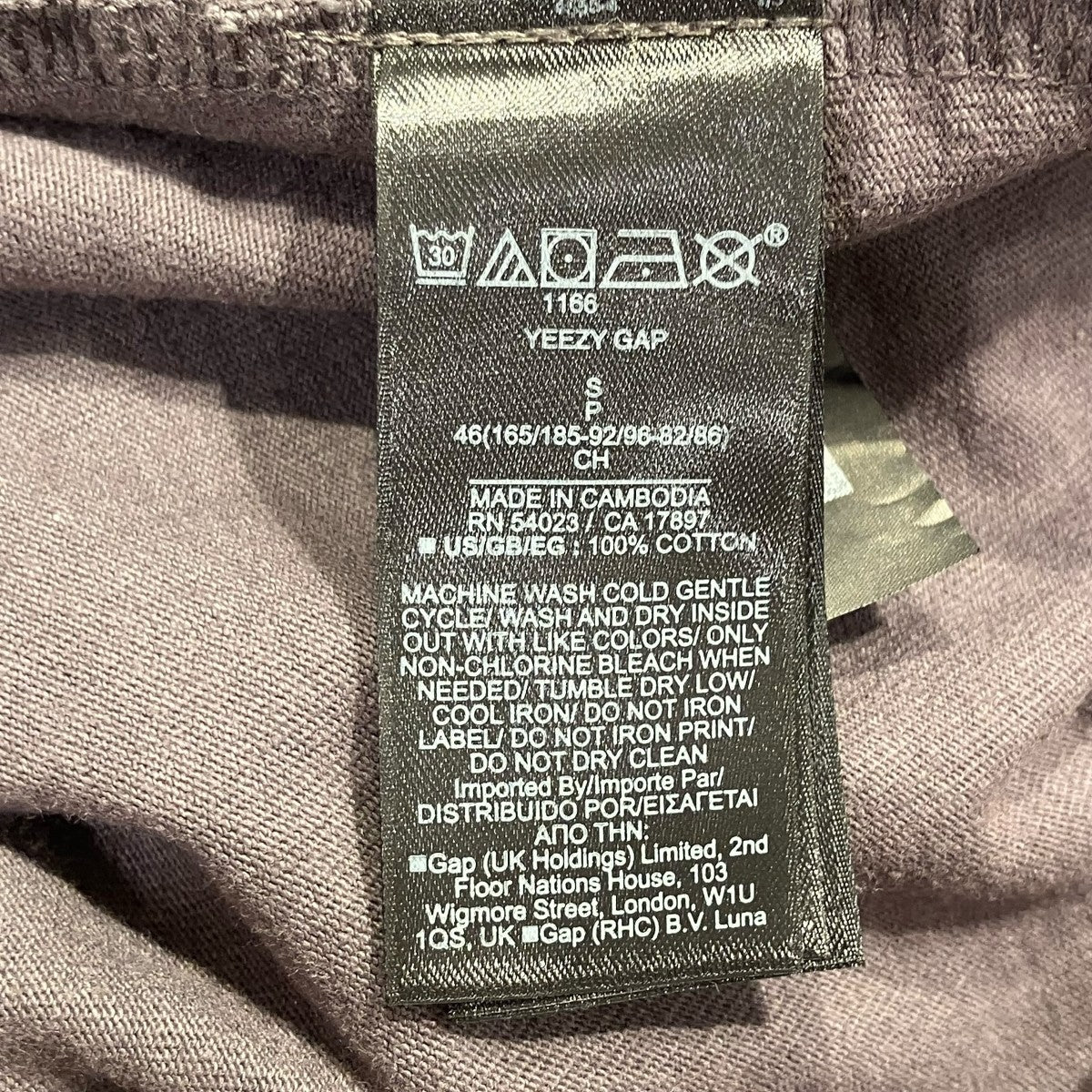 YEEZY×GAP DOVE 3 4 SLEEVE TEE半袖カットソー471286-01-1 古着・中古-5枚目のアイテム画像