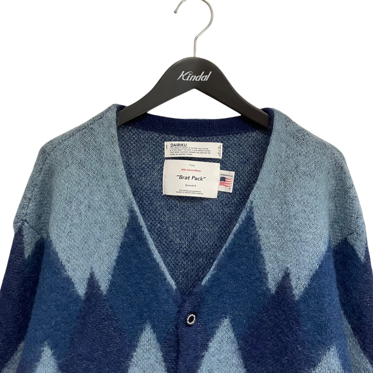 DAIRIKU×BEAMS Mohair Argyle Knit Cardiganカーディガン21AW BM2 21AW